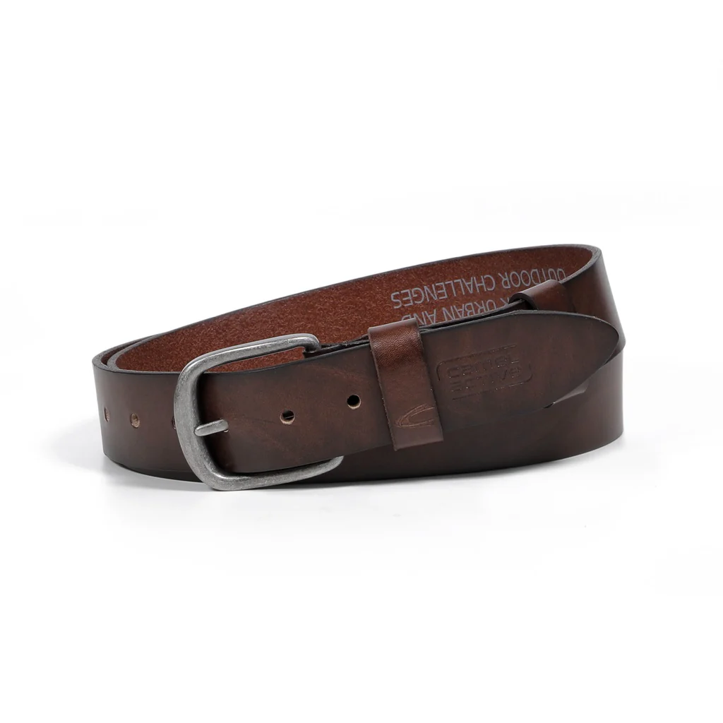 Genuine Leather Belt Irregular Shades Dark Brown (1649HBRG-22#DBN) - Image 2