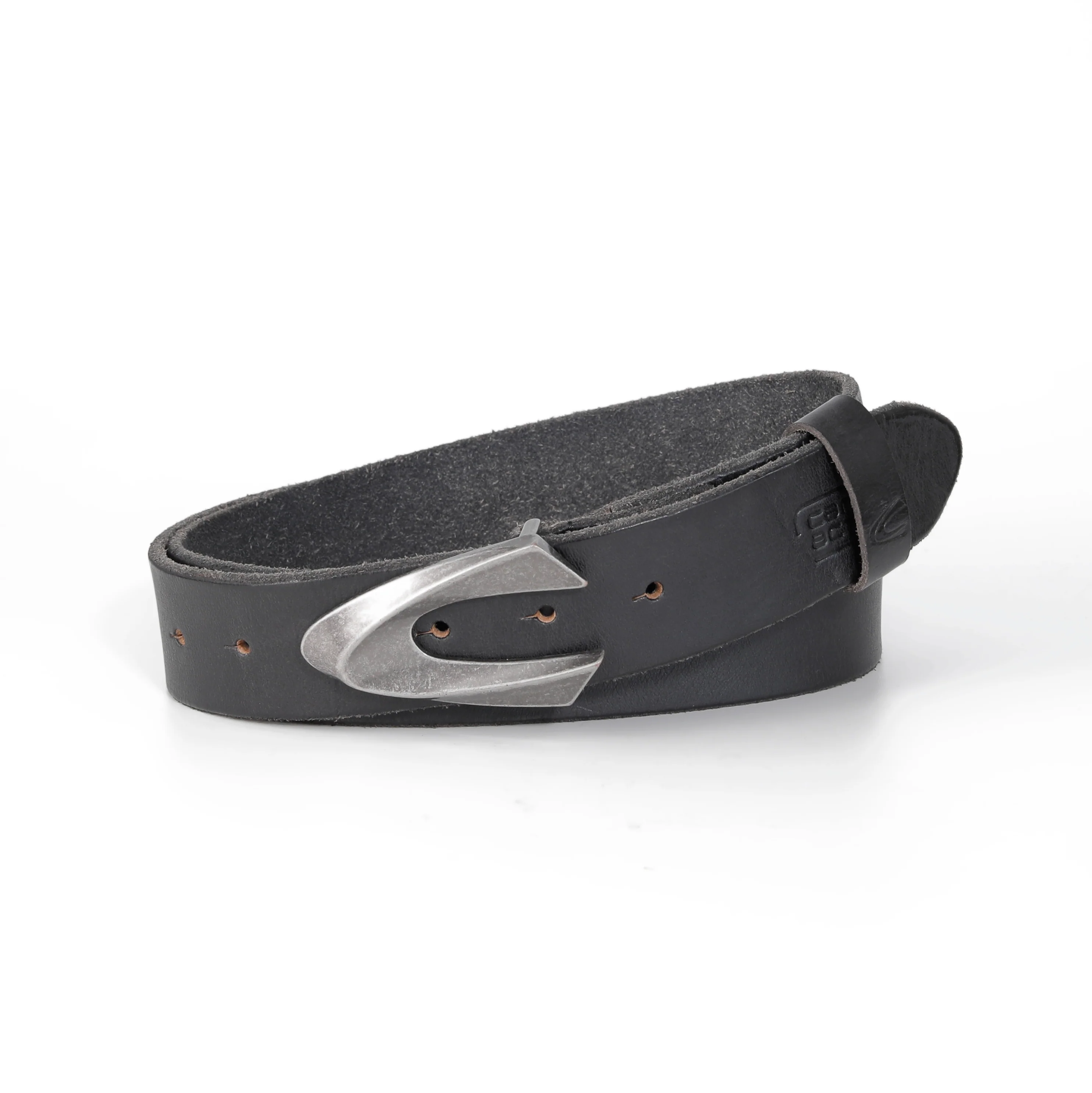 Genuine Leather Belt Milled Finished Black 1675WRG-23#BLK - Image 2