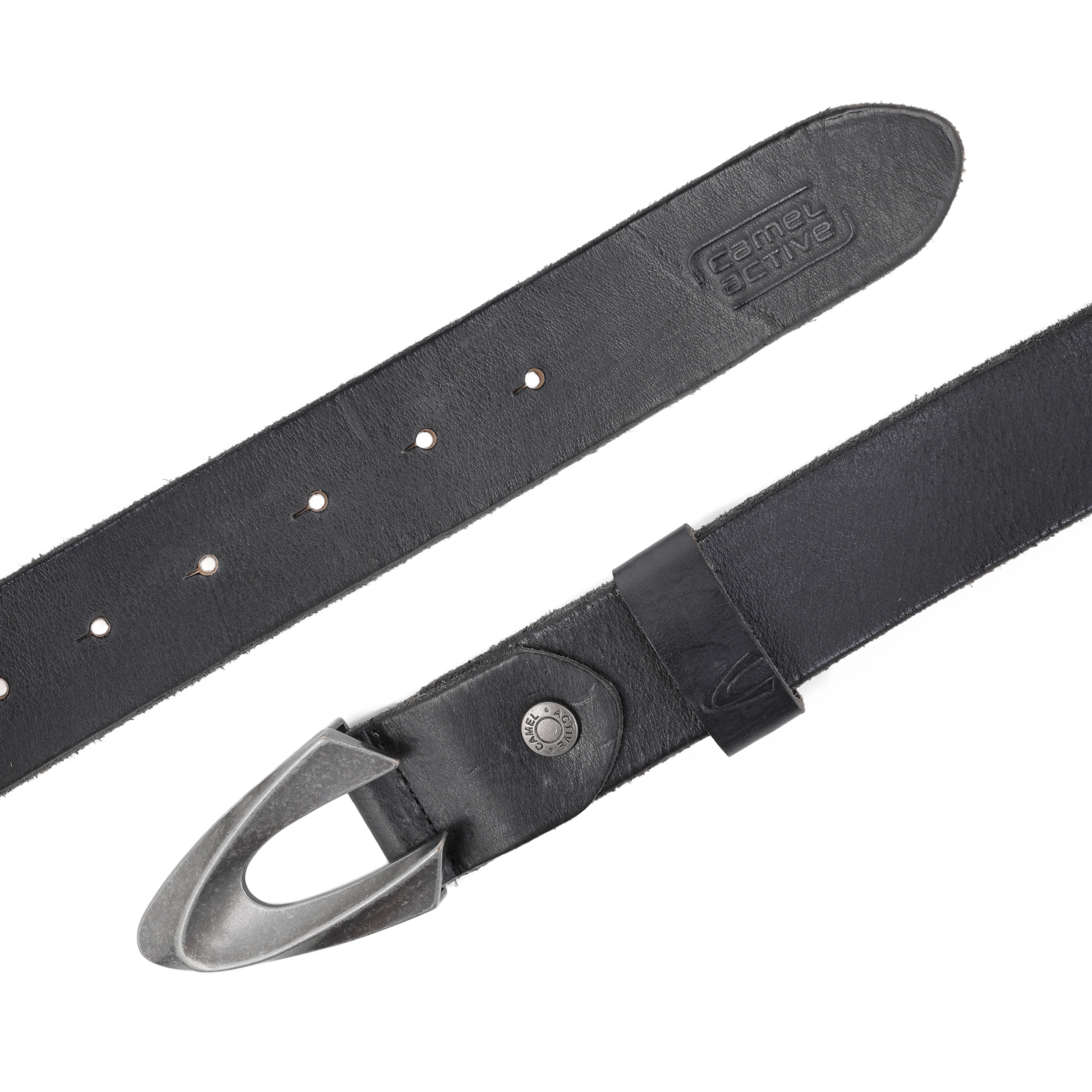Genuine Leather Belt Milled Finished Black 1675WRG-23#BLK - Image 3