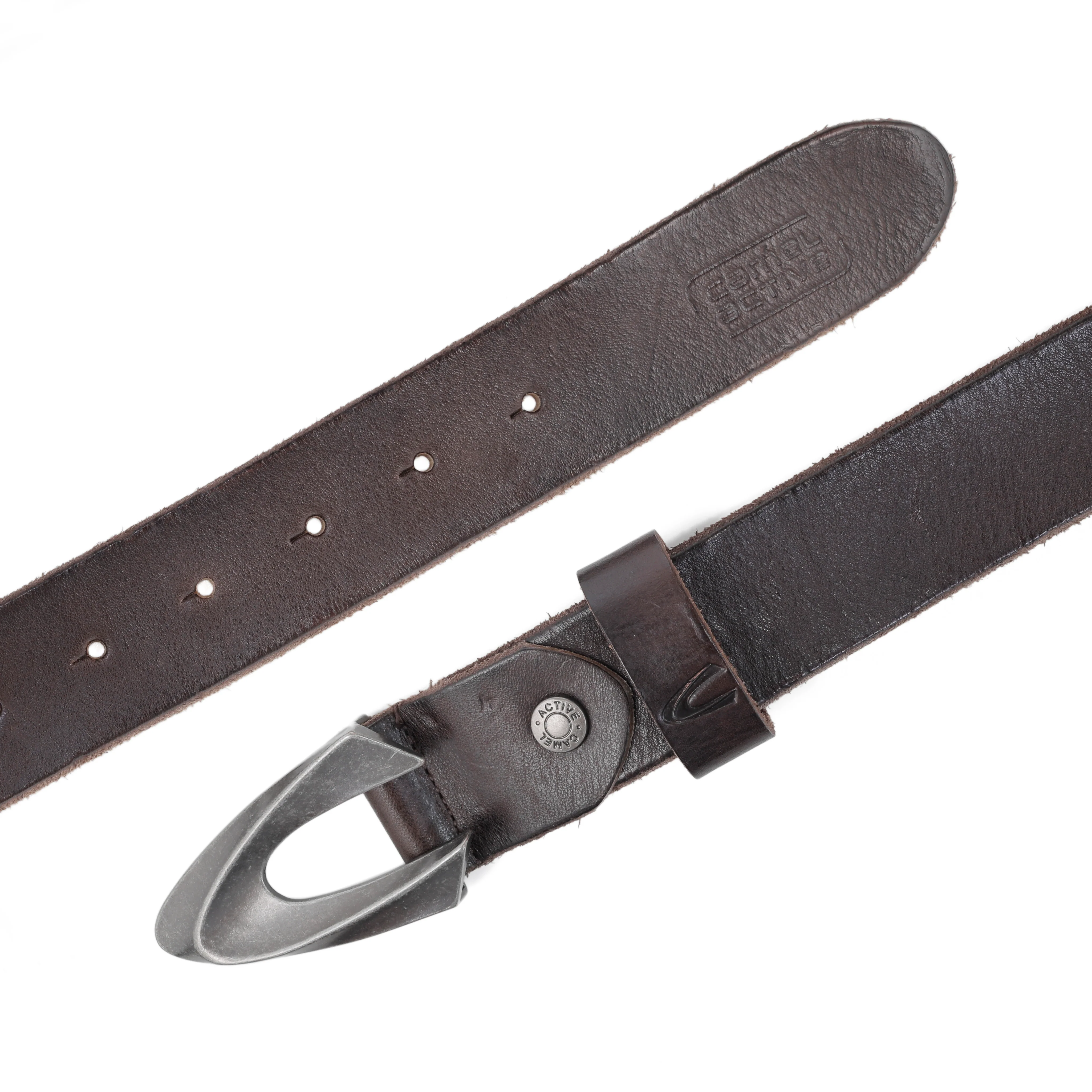Genuine Leather Belt Milled Finished Dark Brown 1676WRG-23#DBN - Image 3