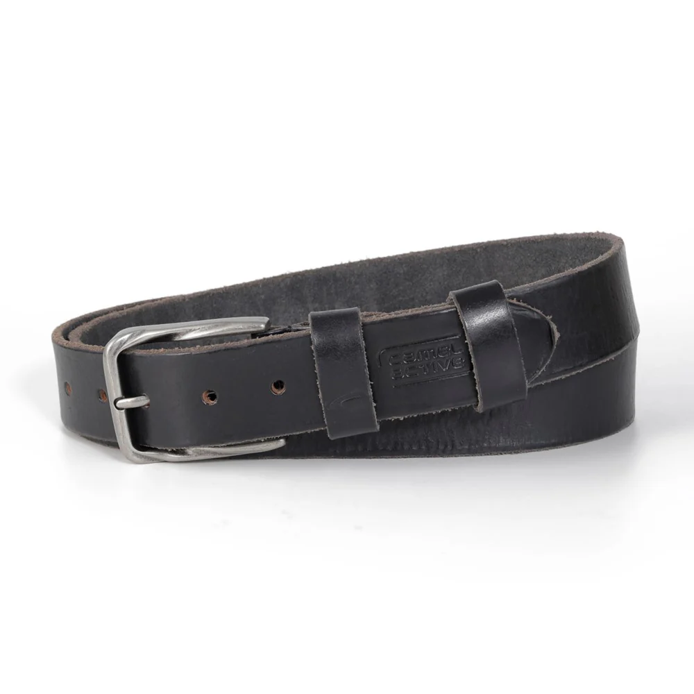 Genuine Leather Belt Pull Up Finished Black 1668HBRG-23#BLK - Image 2