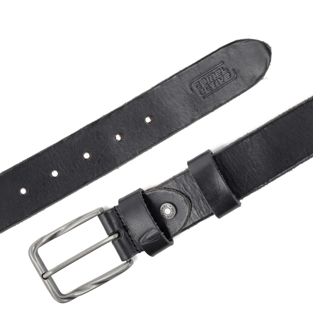 Genuine Leather Belt Pull Up Finished Black 1668HBRG-23#BLK - Image 3