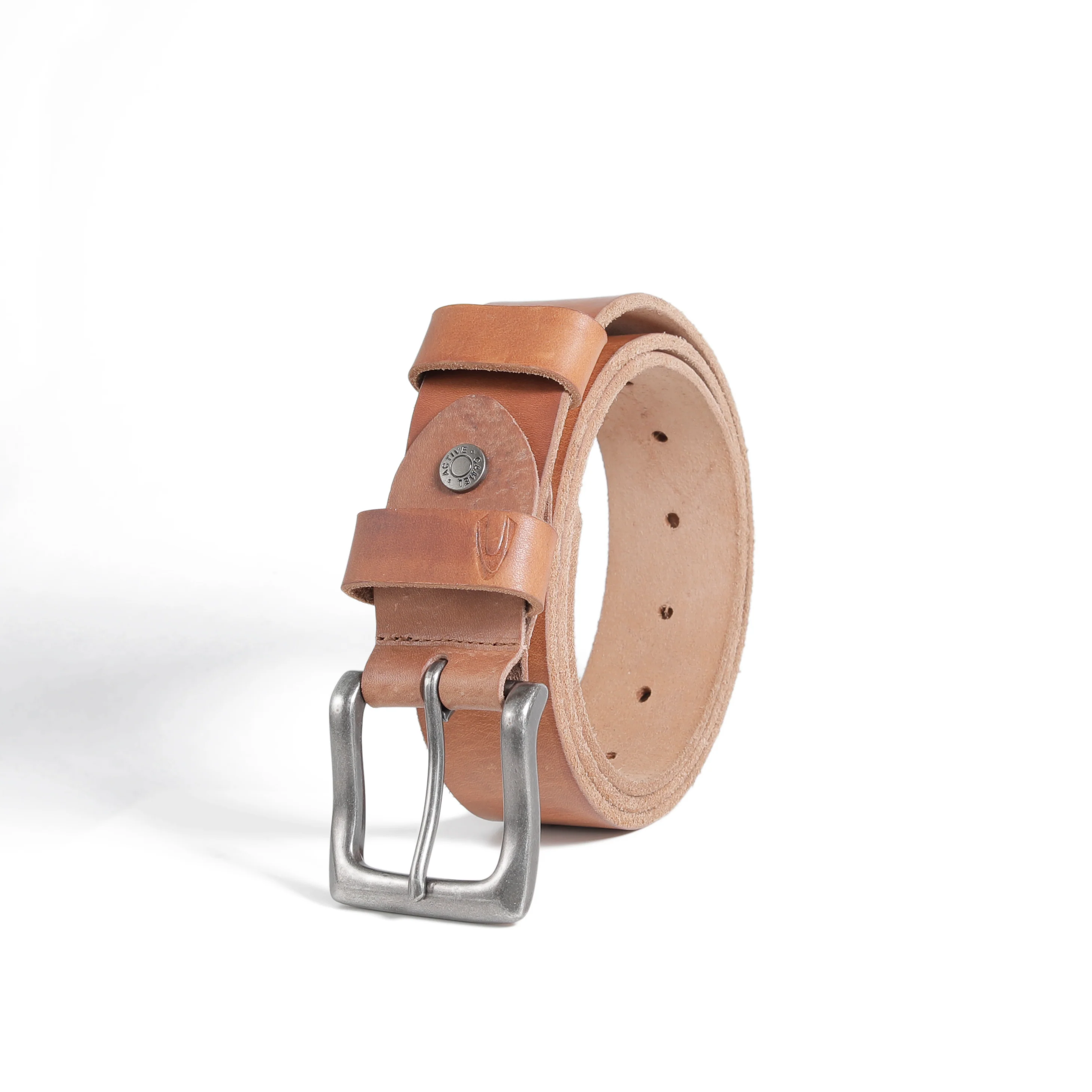 Genuine Leather Belt Pull Up Finished Brown 1684HRG-24#BRN - Image 2