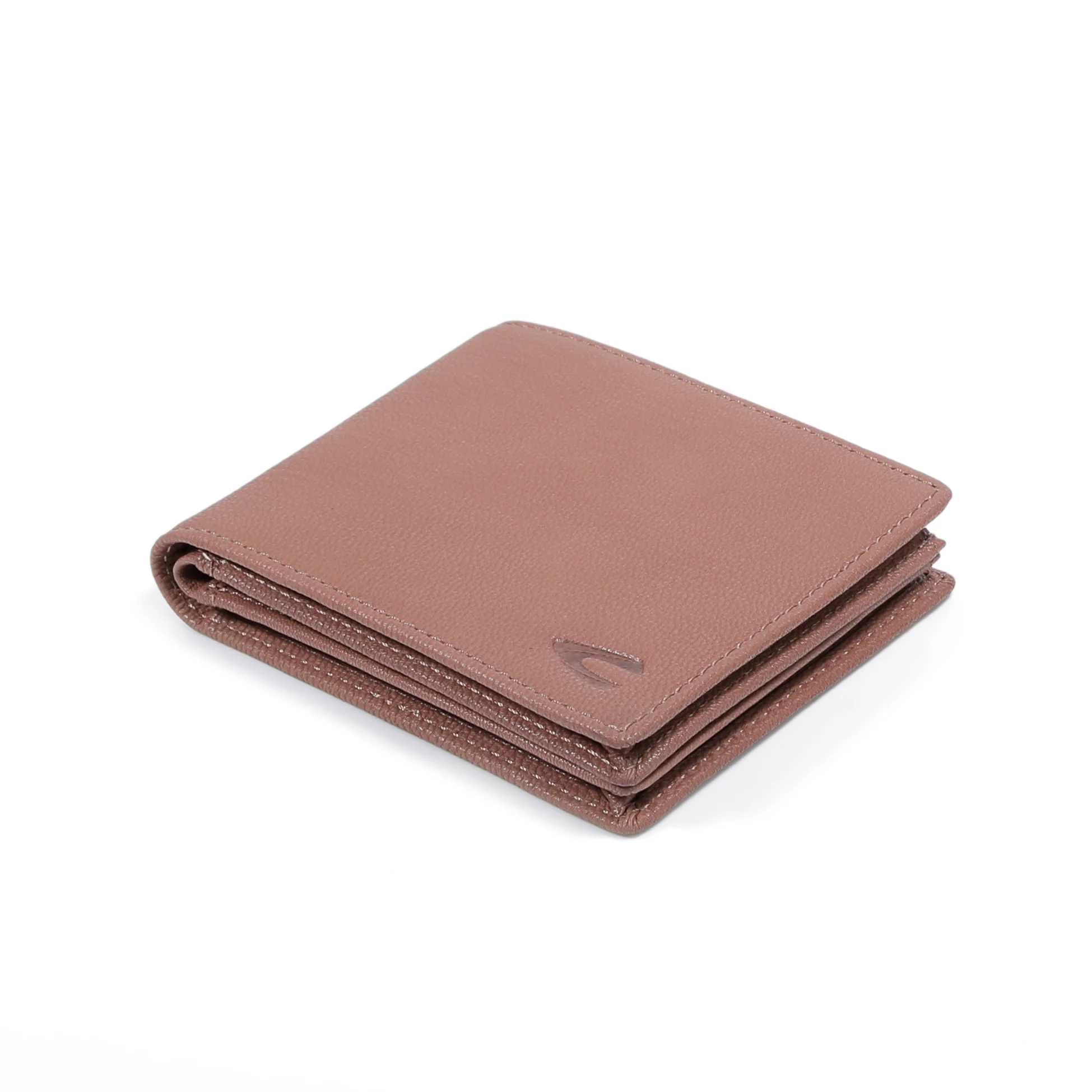 Genuine Leather Bi Fold Wallet 10 Card Compartments Grainy Finished Brown - Image 5