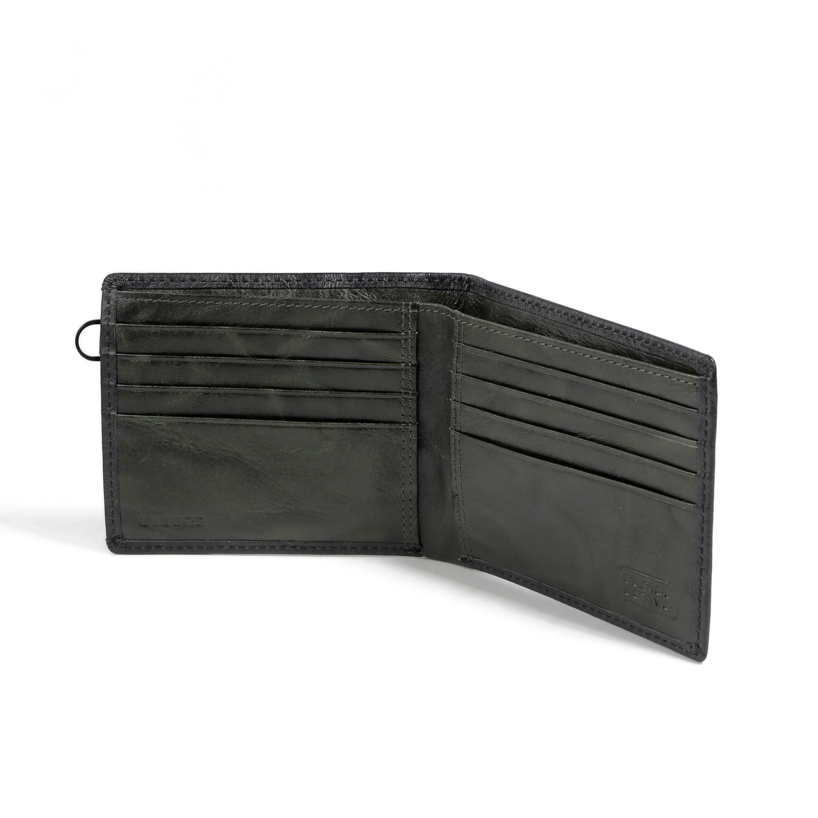 Genuine Leather Bi Fold Wallet 10 Card Compartments With Detachable Card Holder Black SW5803WH5#BLK - Image 3
