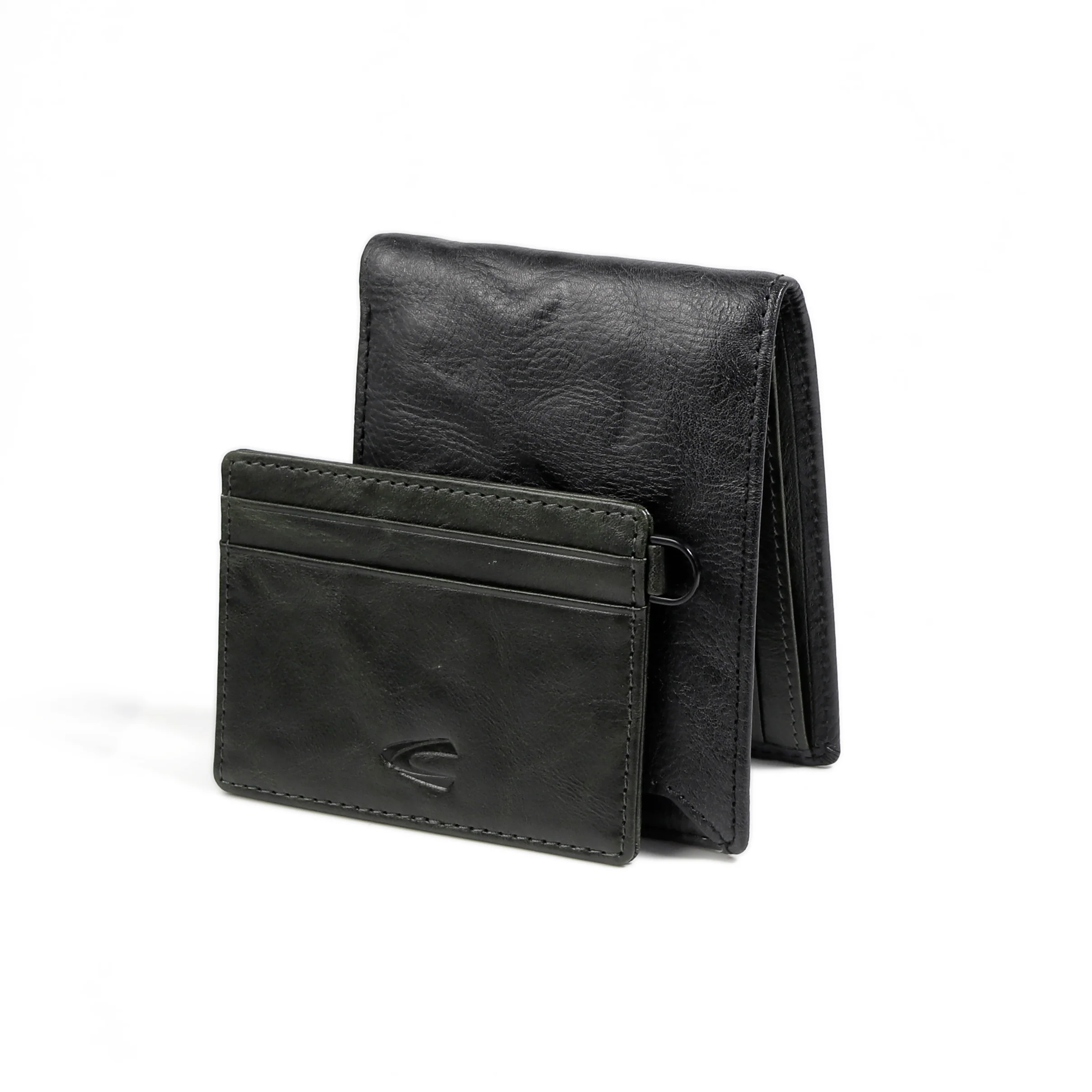Genuine Leather Bi Fold Wallet 10 Card Compartments With Detachable Card Holder Black SW5803WH5#BLK - Image 4