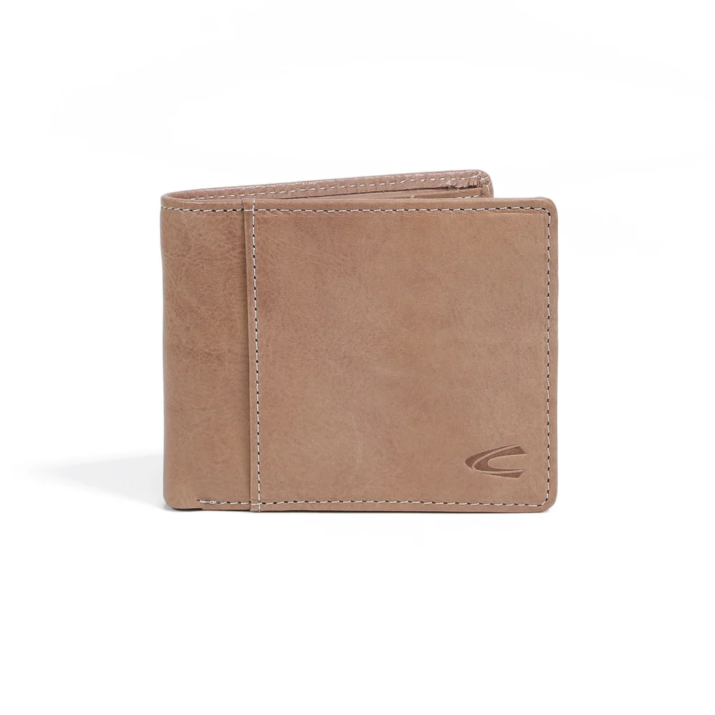 camel active Men Bi Fold Wallet Leather 12 Card Compartments Drum Finished Brown SBF9B12HBS9#BRN