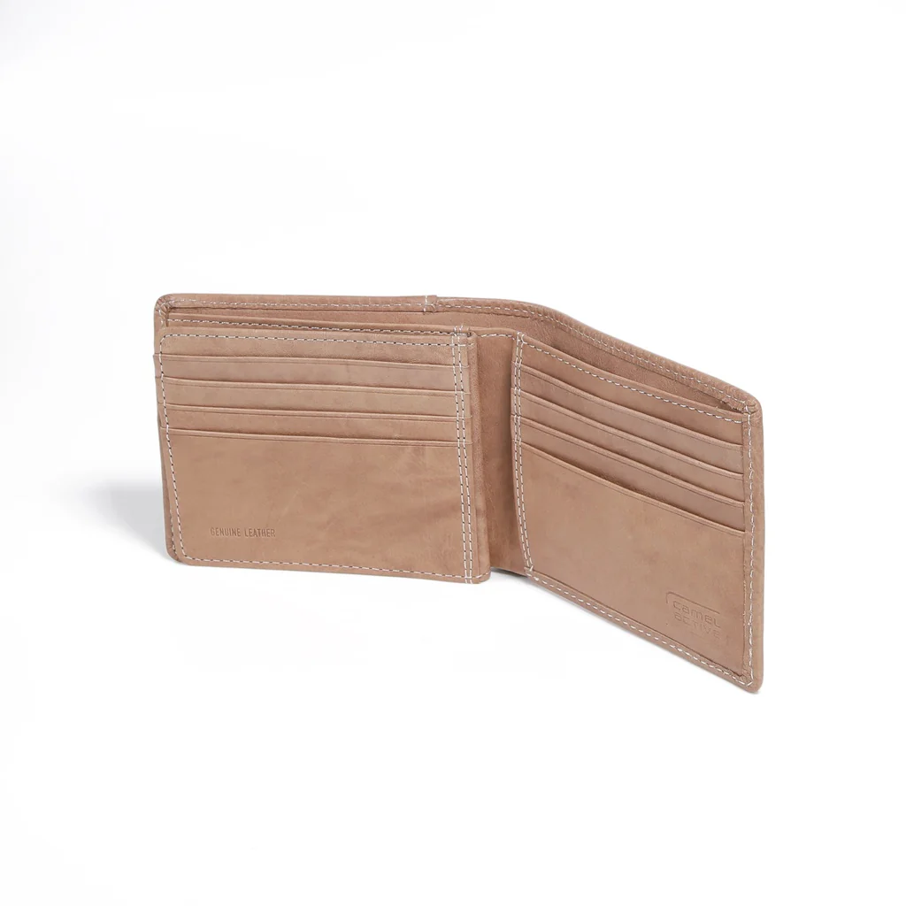 camel active Men Bi Fold Wallet Leather 12 Card Compartments Drum Finished Brown SBF9B12HBS9#BRN - Image 3