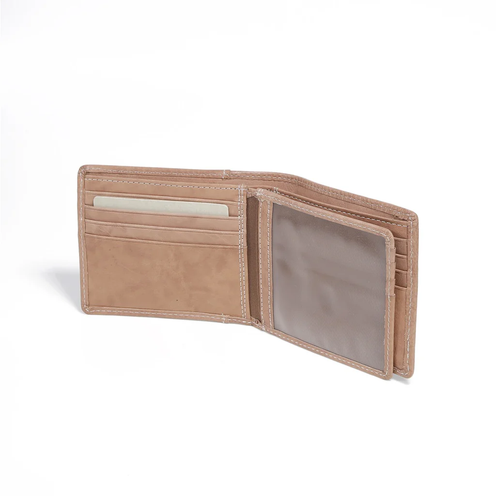 camel active Men Bi Fold Wallet Leather 12 Card Compartments Drum Finished Brown SBF9B12HBS9#BRN - Image 4