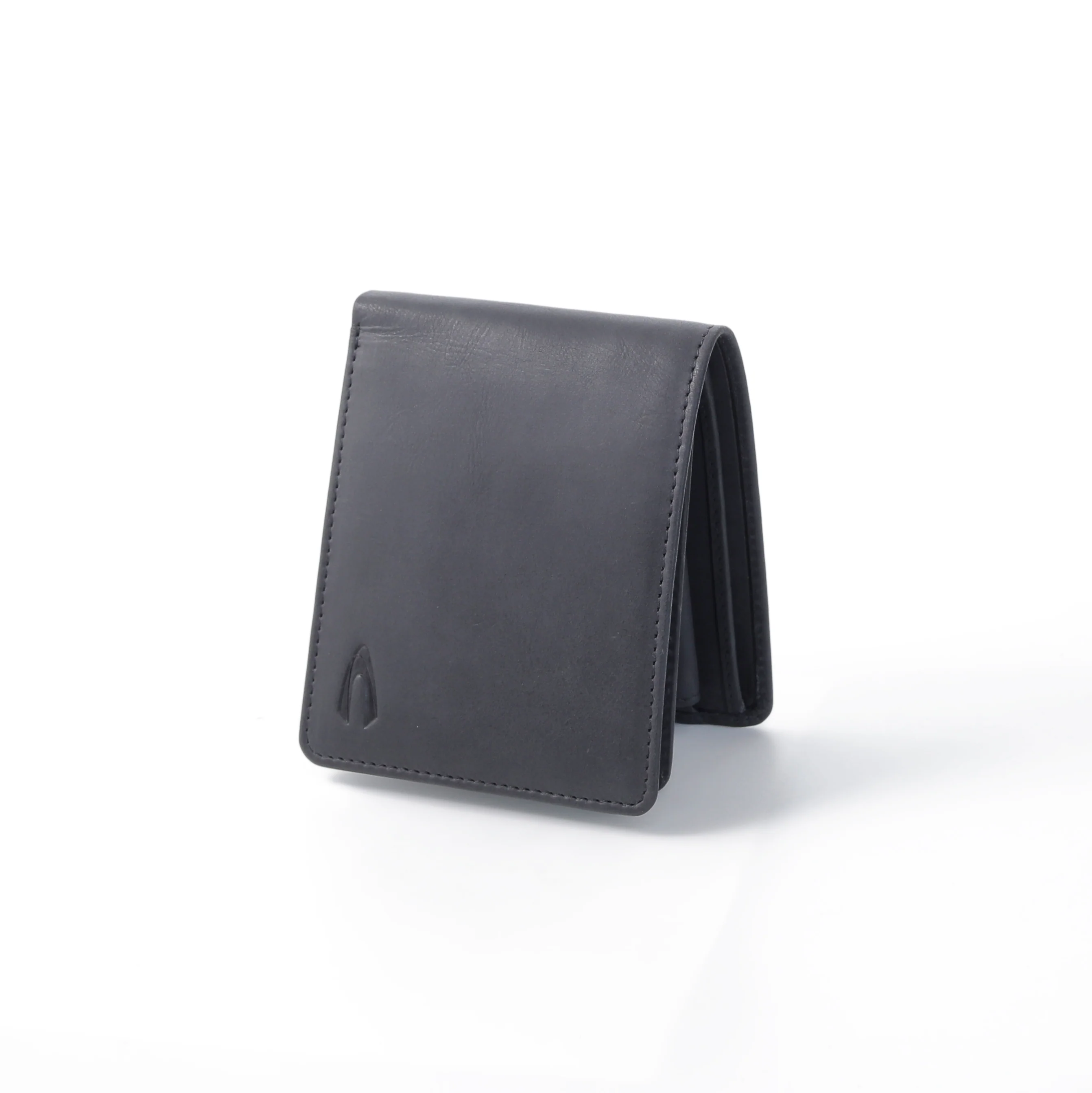 Genuine Leather Bi Fold Wallet 13 Card Compartments Brushed Finished Black SBF3B34WHM3#BLK - Image 5