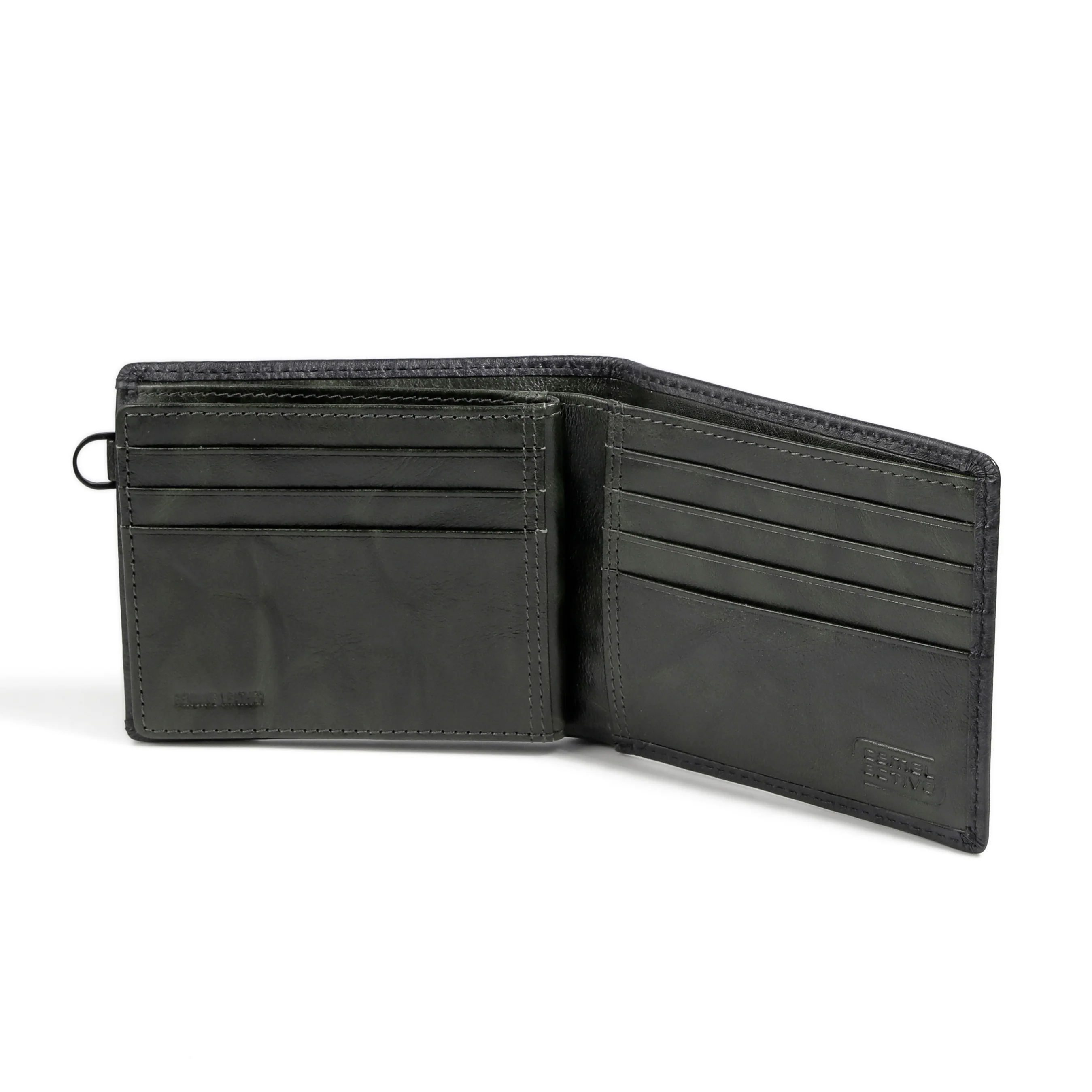 Genuine Leather Bi Fold Wallet 13 Card Compartments With Detachable Card Holder Black SBF5804WH5#BLK - Image 3