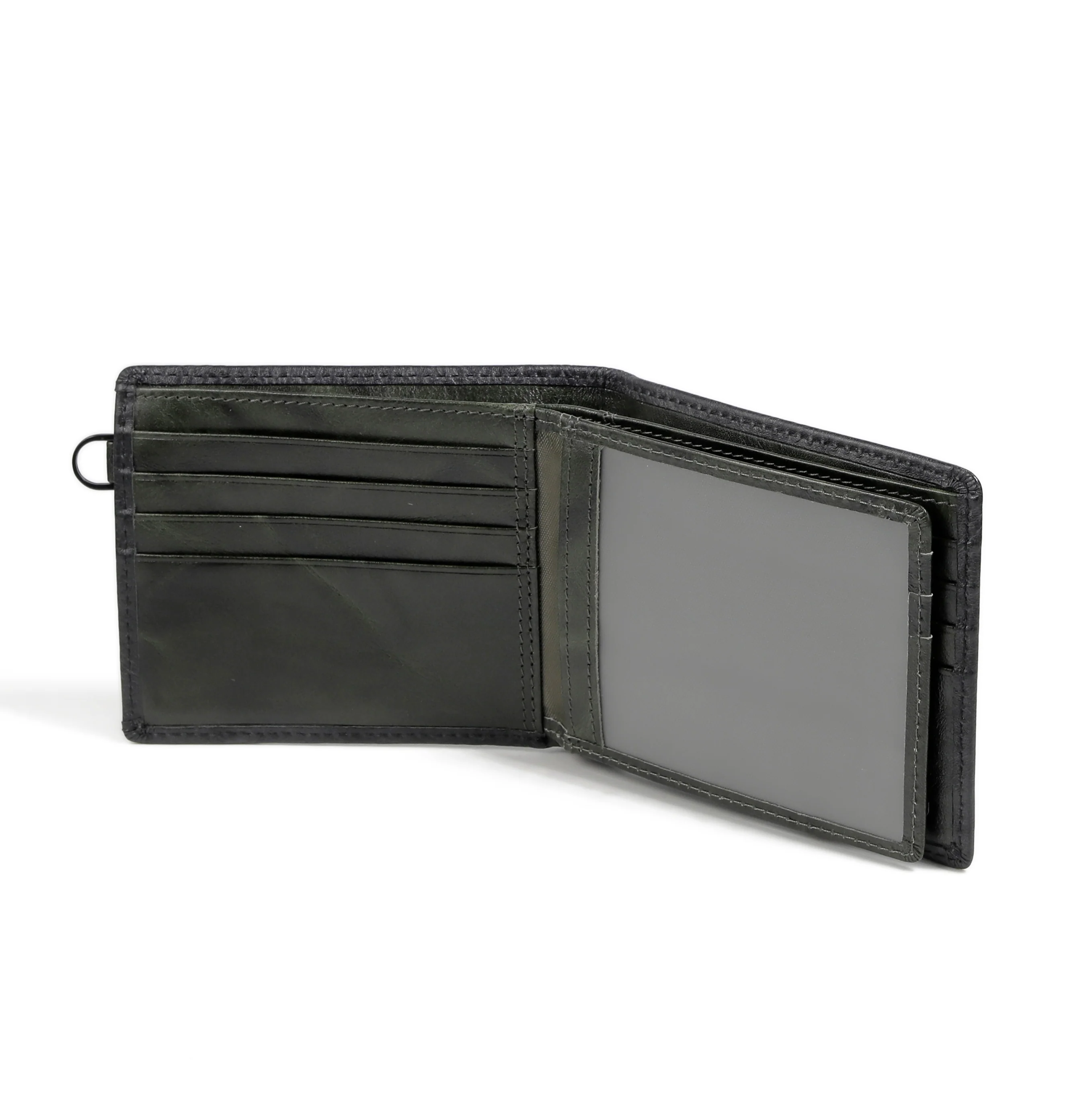 Genuine Leather Bi Fold Wallet 13 Card Compartments With Detachable Card Holder Black SBF5804WH5#BLK - Image 4