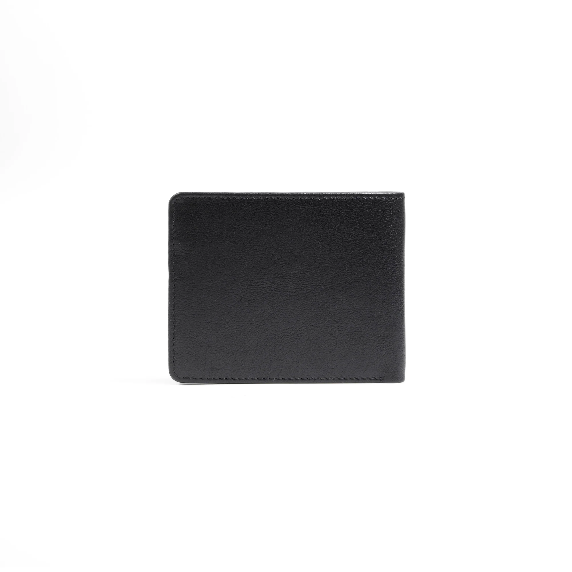 Genuine Leather Bi Fold Wallet 14 Card Compartments Waxy Finished Black SBF4B32SM4#BLK - Image 2