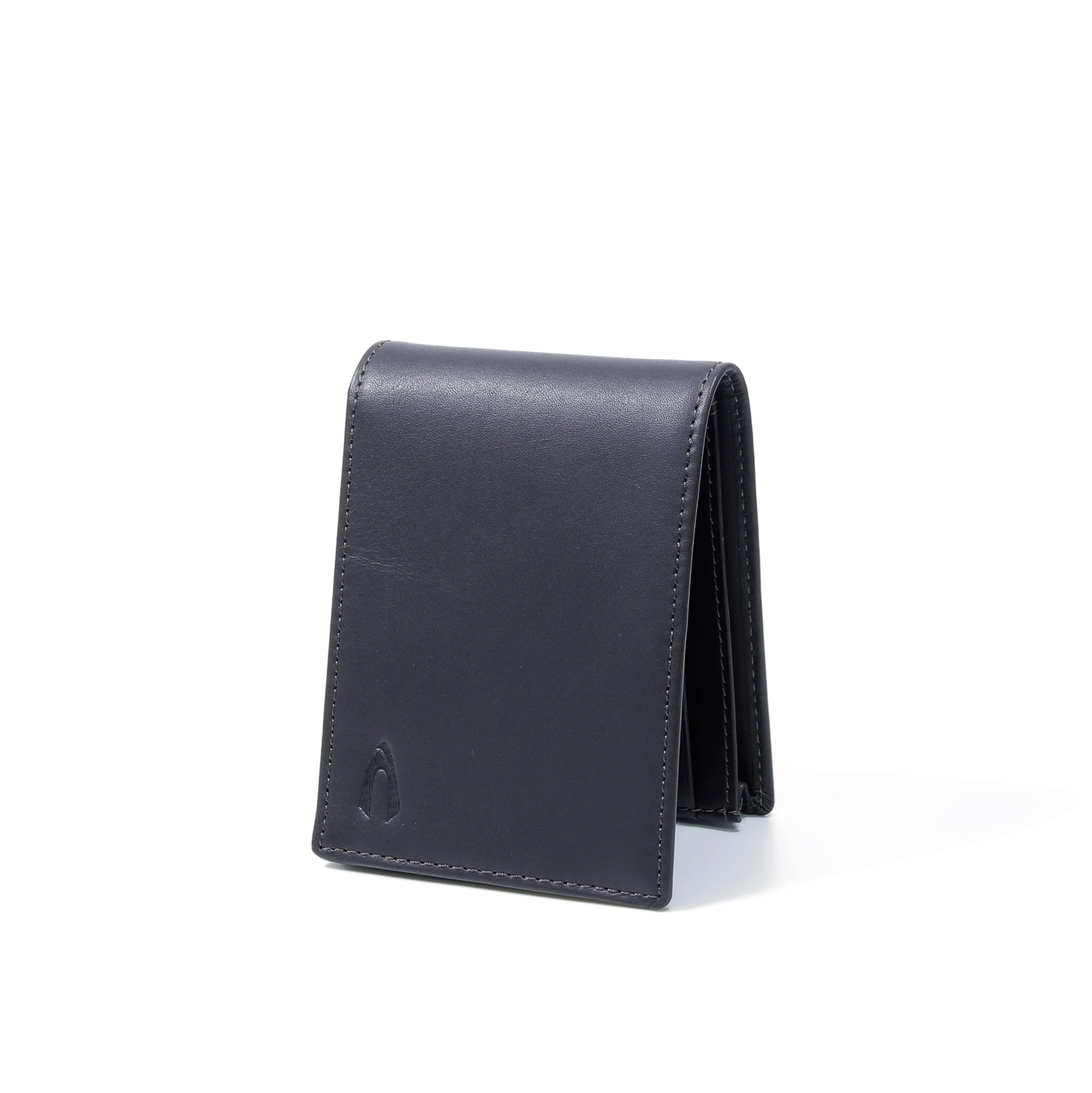 Genuine Leather Bi Fold Wallet 6 Card Compartments Wax Finished Dark Brown - Image 4