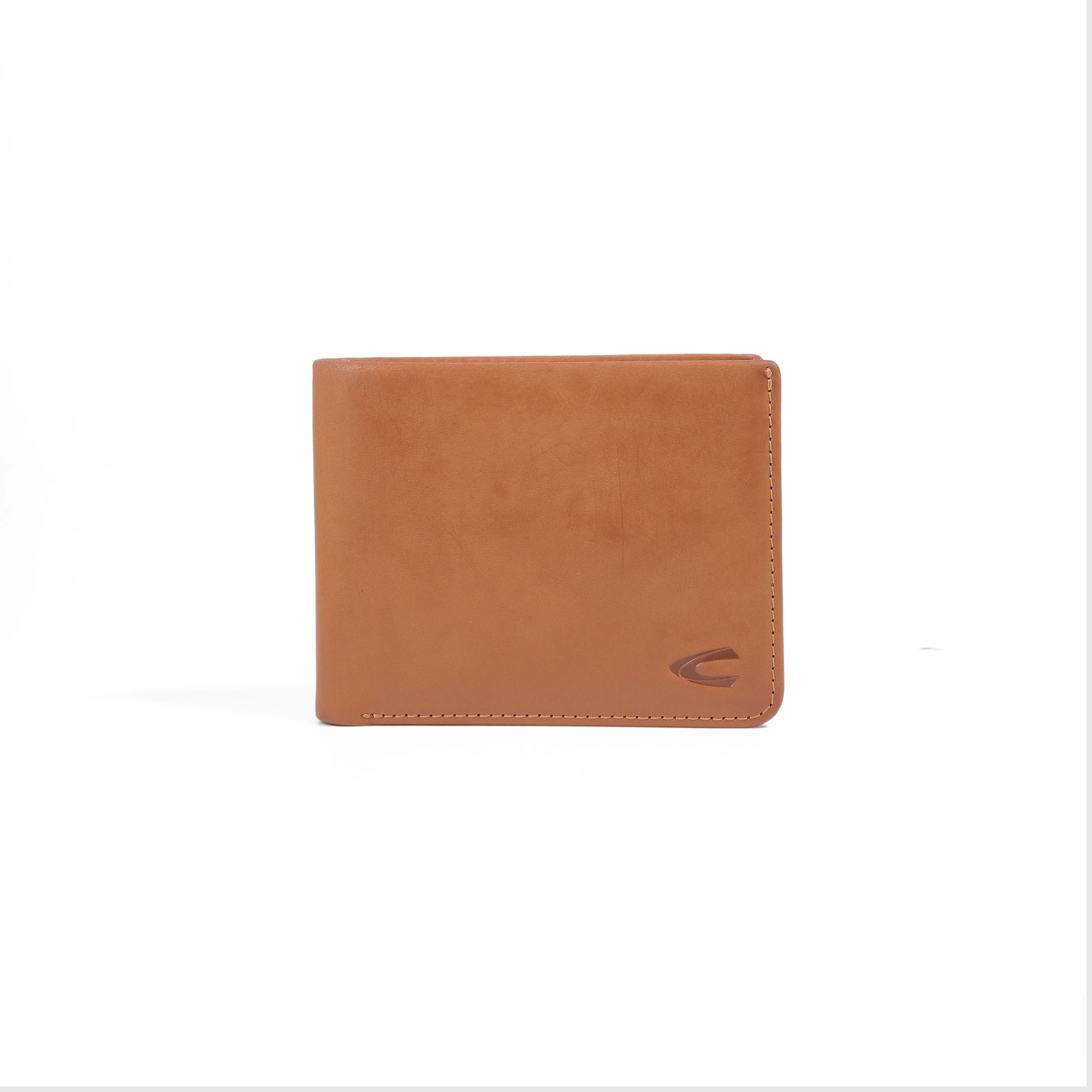 Genuine Leather Bi Fold Wallet 8 Card Compartments Waxy Finished Brown SBF4606TB4#BRN