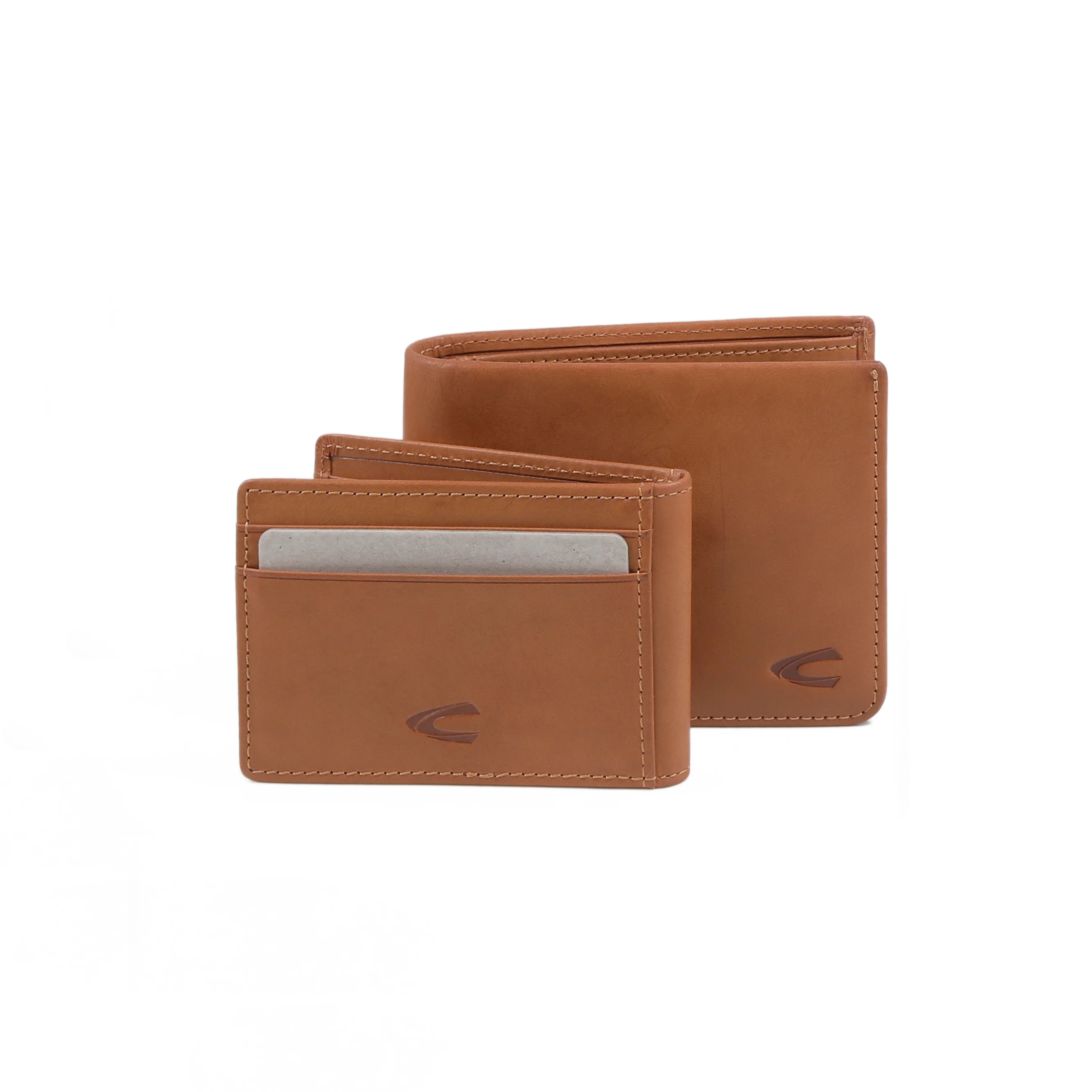 Genuine Leather Bi Fold Wallet 8 Card Compartments Waxy Finished Brown SBF4606TB4#BRN - Image 5
