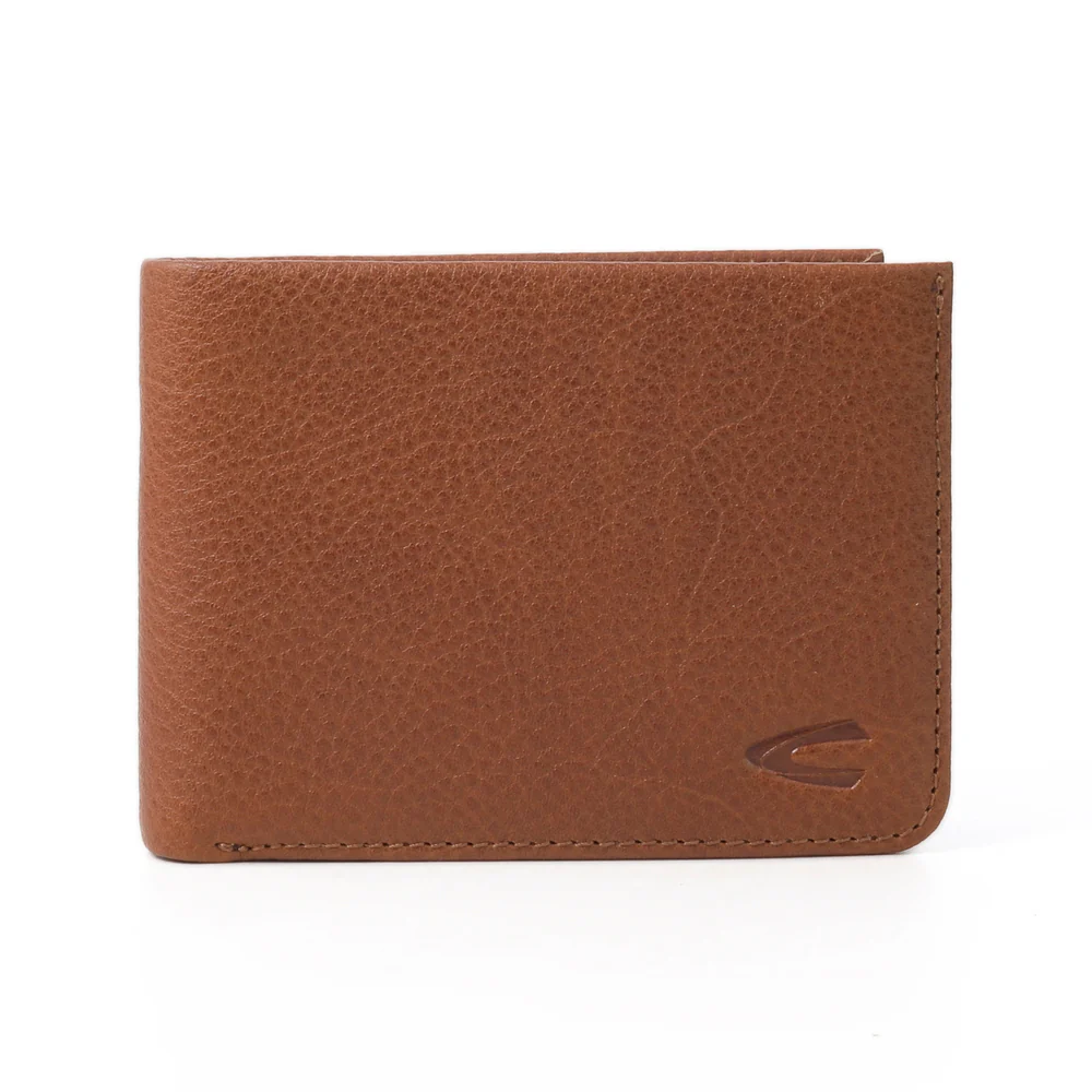 Genuine Leather Bi Fold Wallet 9 Card Compartments Brown (SBF5604WM5#BRN)