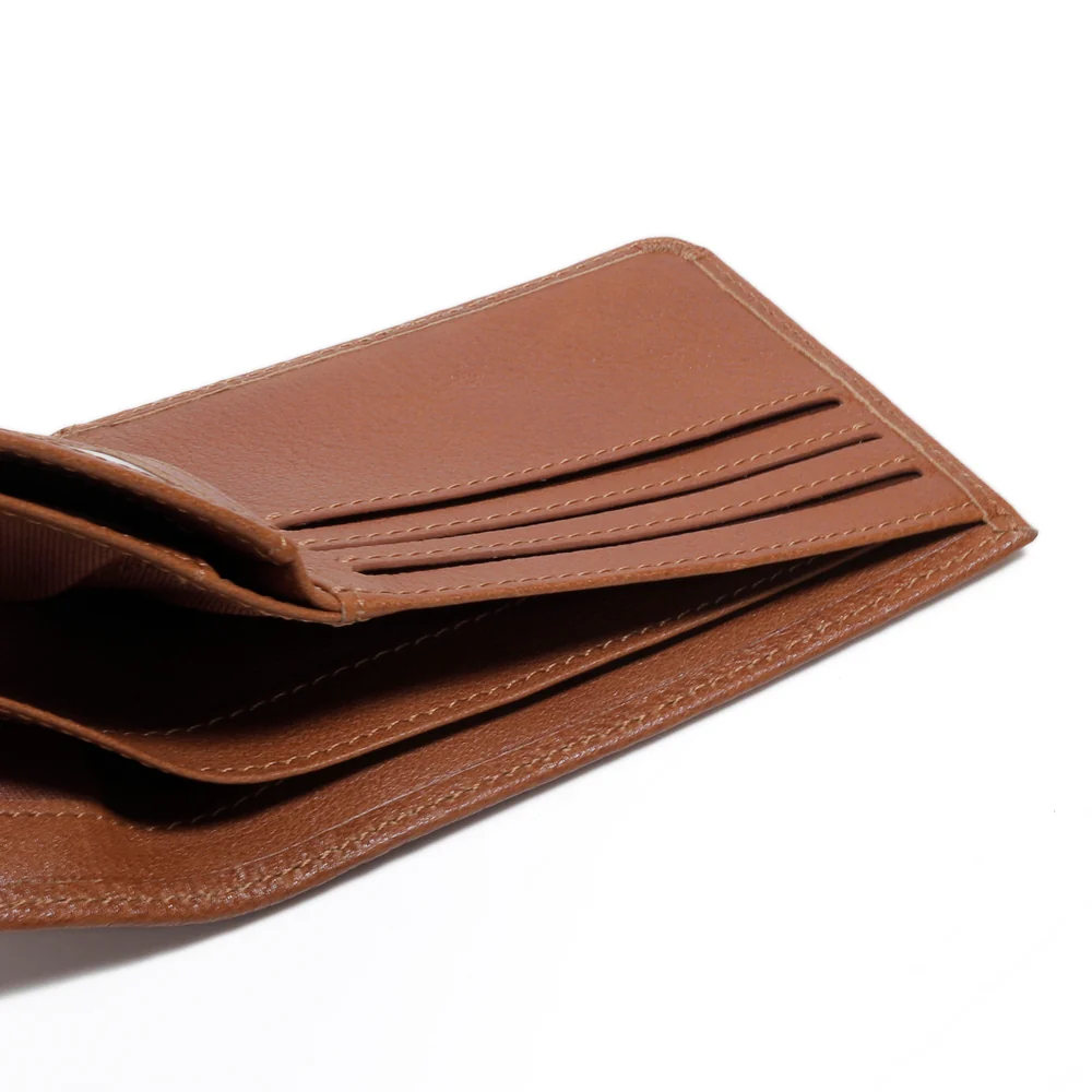 Genuine Leather Bi Fold Wallet 9 Card Compartments Brown (SBF5604WM5#BRN) - Image 6