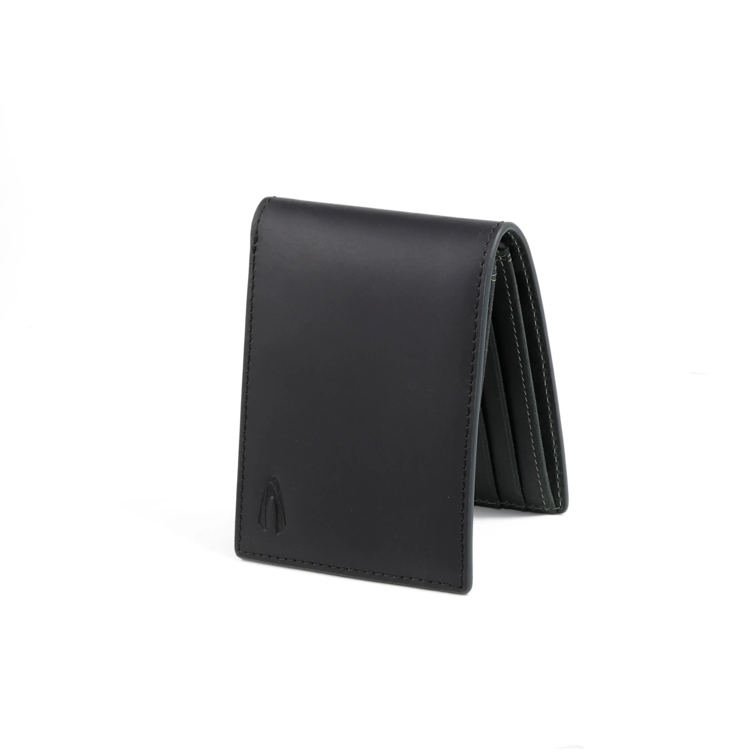 Genuine Leather Bi Fold Wallet 9 Card Compartments Waxy Finished Black SBF4618WX4#BLK - Image 5