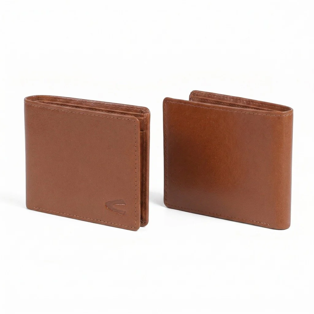 camel active Men Bi Fold Wallet Leather Semi-Aniline 4 Card Compartments Brown (SSW5B11GB5#BRN) - Image 4