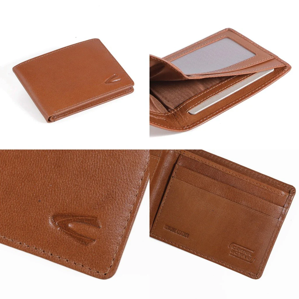 camel active Men Bi Fold Wallet Leather Semi-Aniline 4 Card Compartments Brown (SSW5B11GB5#BRN) - Image 6