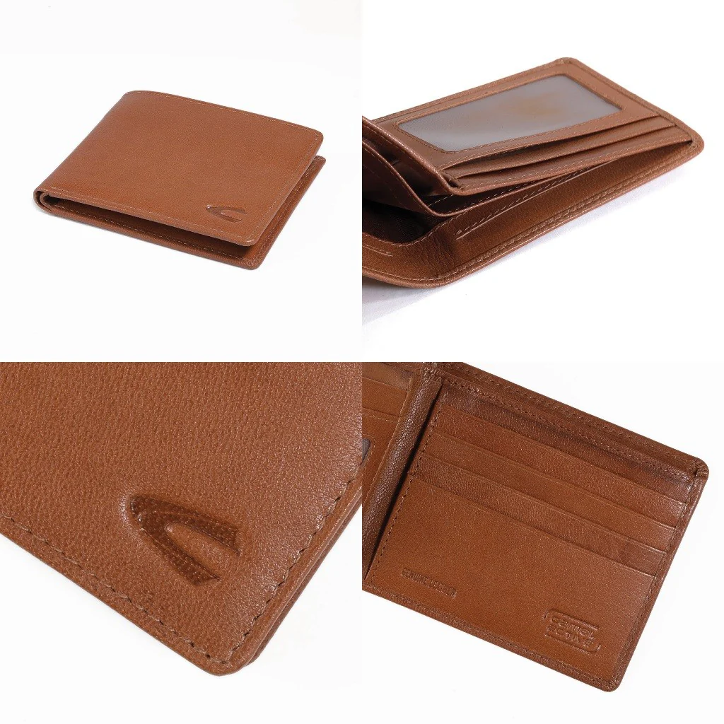 camel active Men Bi Fold Wallet Leather Semi-Aniline 7 Card Compartments Brown (SW5B10GB5#BRN) - Image 6
