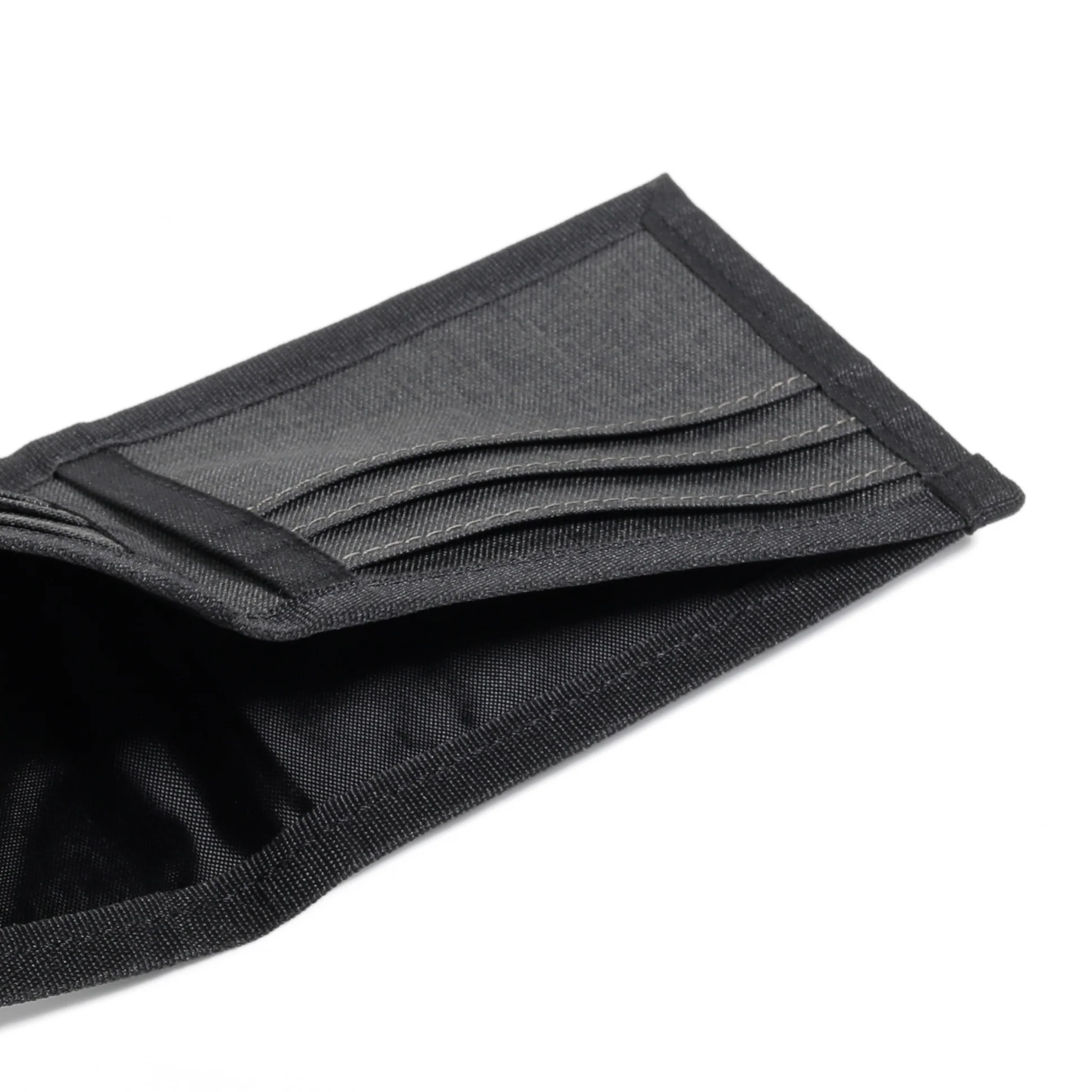 Nylon Bi Fold Wallet 6 Card Compartments Black SW4601NL4#BLK - Image 6