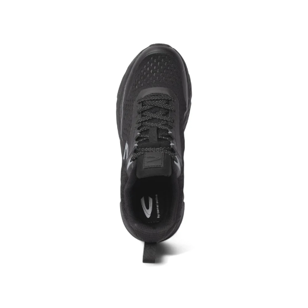 camel active Men Black GLADER Fabric Mesh Sneakers 822550-WA1SVC-1-BLACK - Image 7