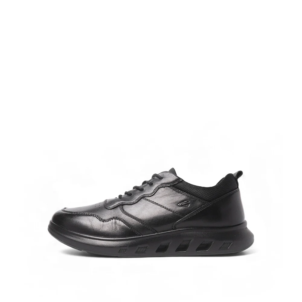 camel active Men Black MCLINIS Leather Lace Up Shoes 802553-KB2LSV-1-BLACK