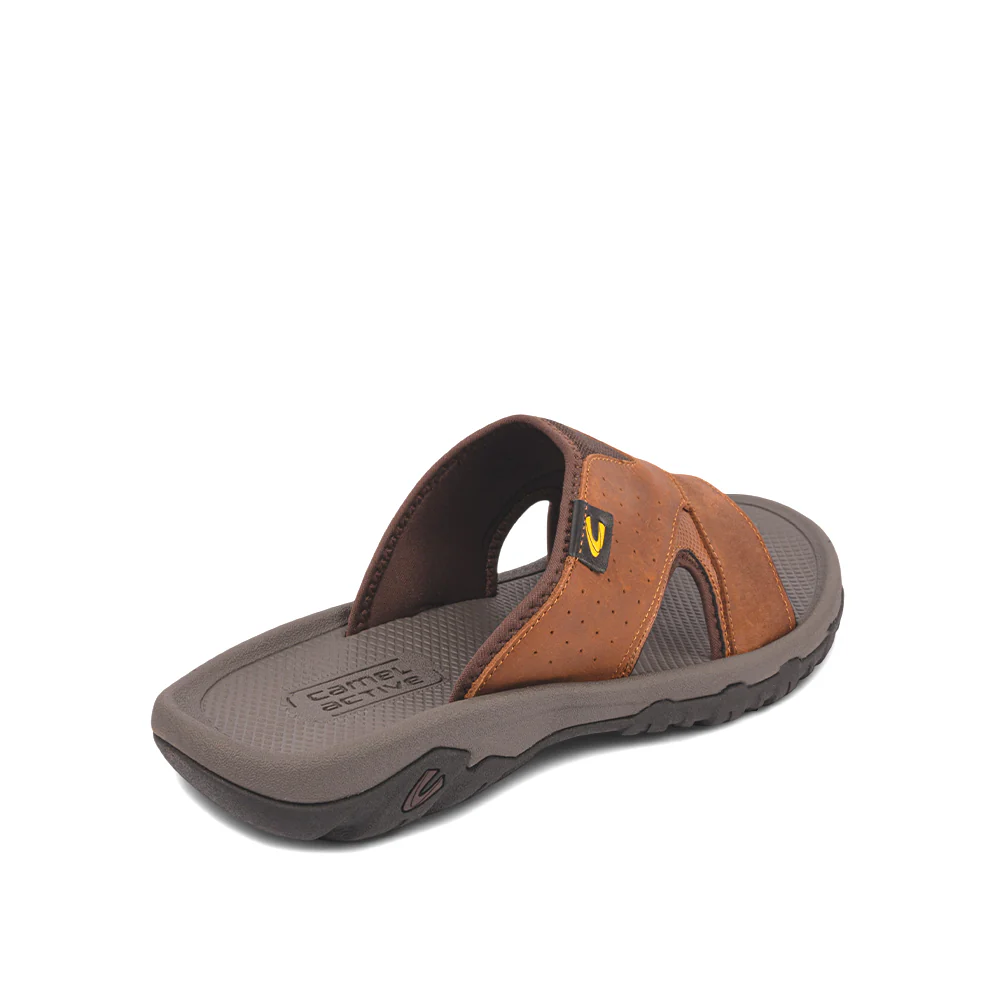 camel active Men Brown DRANZER Leather Sandals 892602-XC2SV-3-BROWN - Image 5