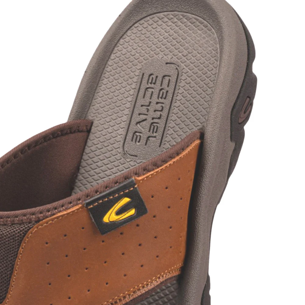 camel active Men Brown DRANZER Leather Sandals 892602-XC2SV-3-BROWN - Image 6