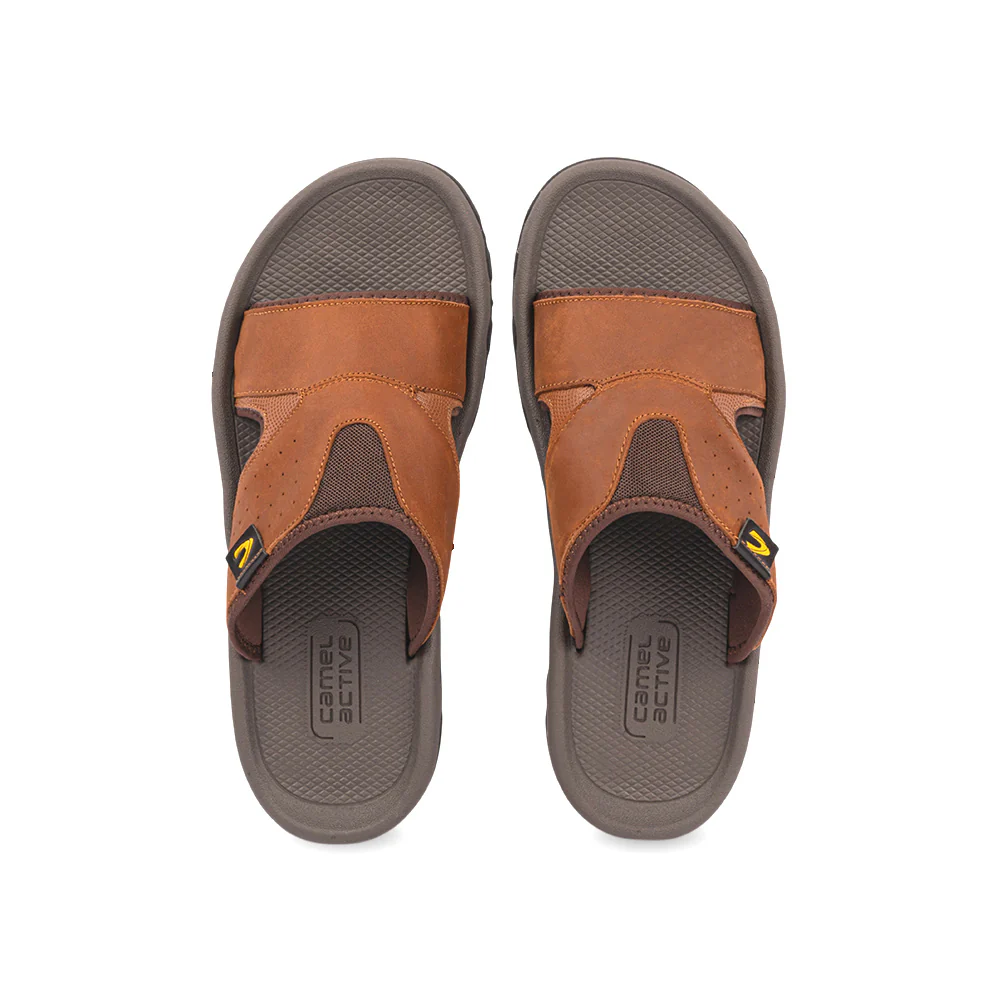 camel active Men Brown DRANZER Leather Sandals 892602-XC2SV-3-BROWN - Image 8