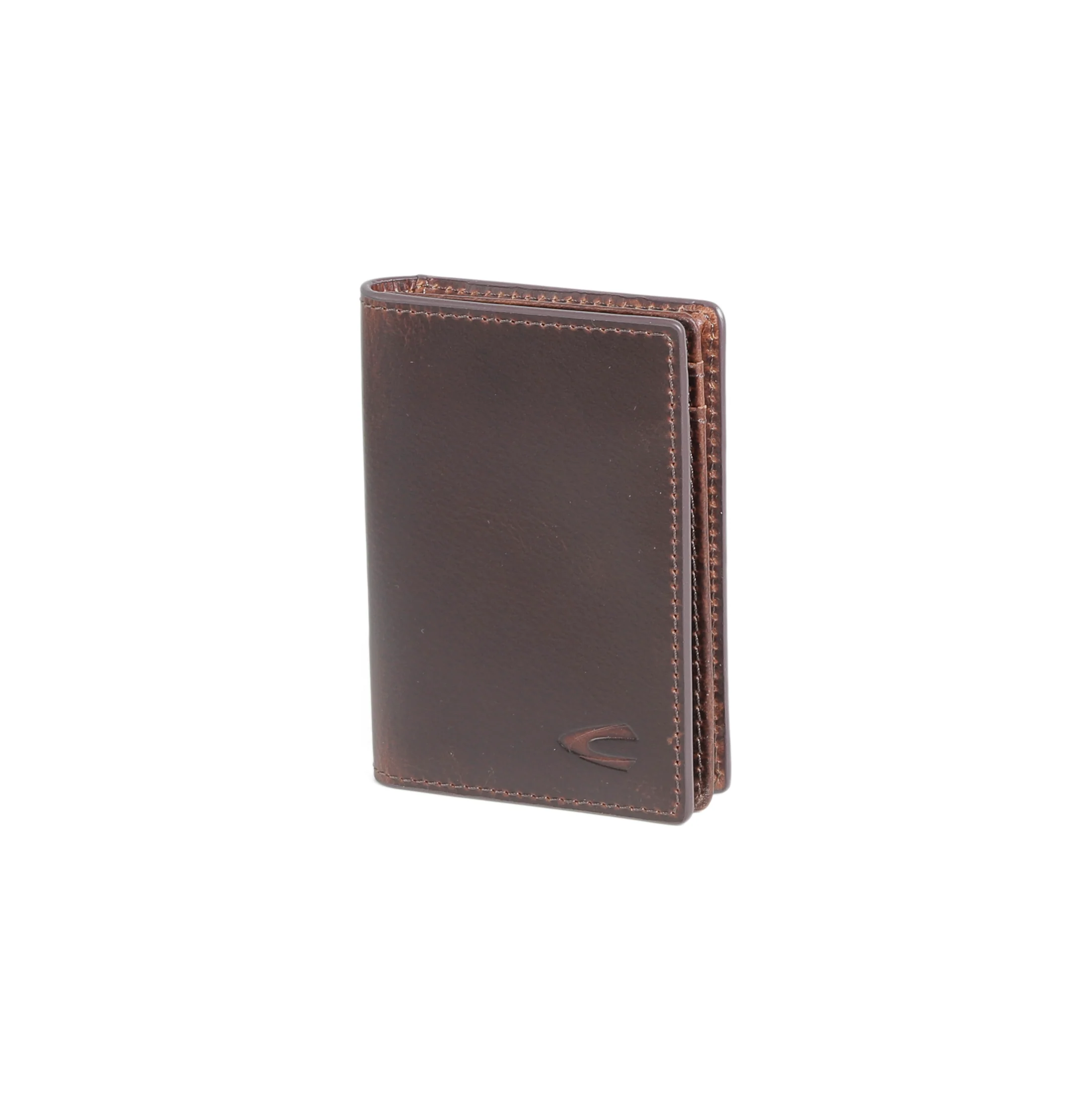 Genuine Leather Card Holder 3 Card Compartments Waxy Pull Up Finished Dark Brown BCH4815WX4#DBN - Image 4