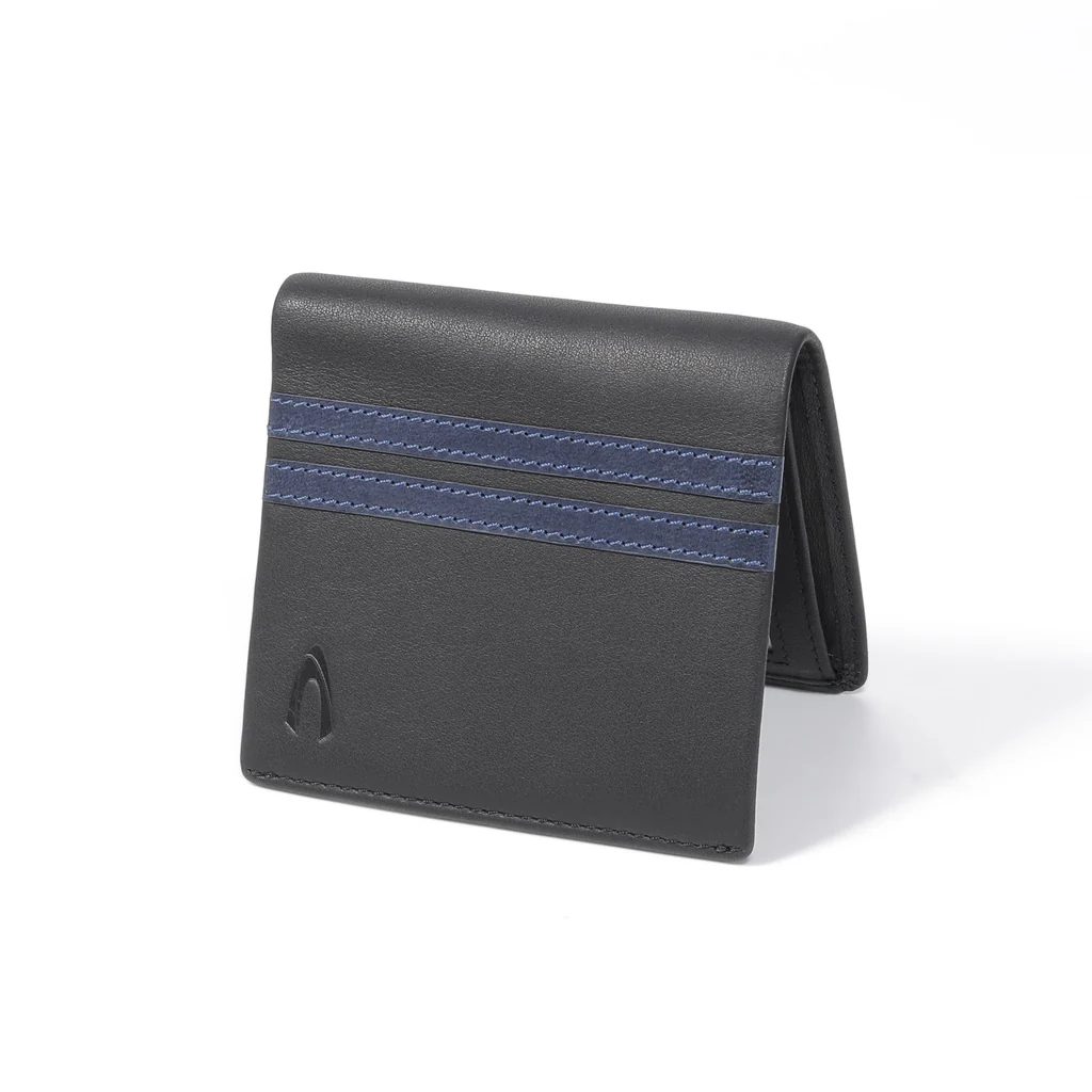 Genuine Leather Card Wallet 4 Card Compartments Wax Finished Black CDW2606EL2#BLK - Image 3