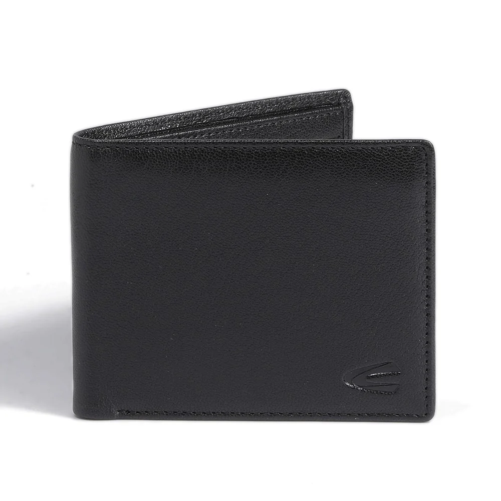 camel active Men Casual Bifold Genuine Leather Wallet (UBF0817LS1#BLK)