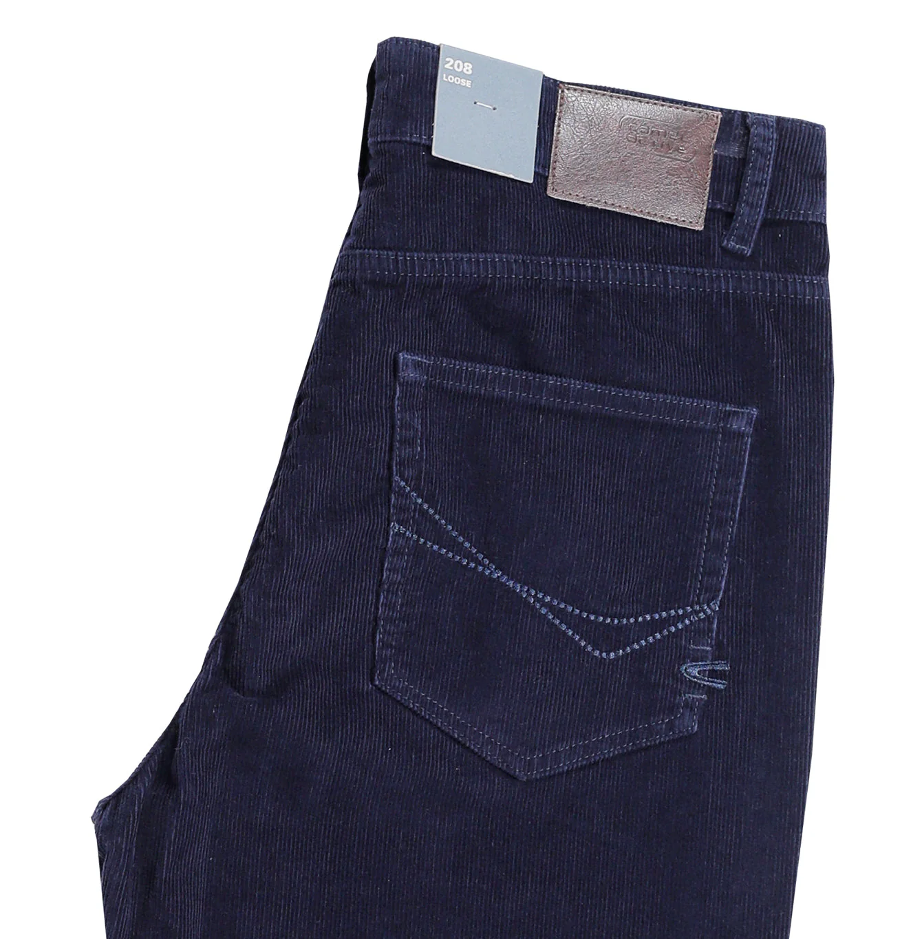 camel active Men Chino Trousers 208 - Loose Fit Ribbed Corduroy Navy Blue Long Pants 9-208SS25CDB528 - Image 5