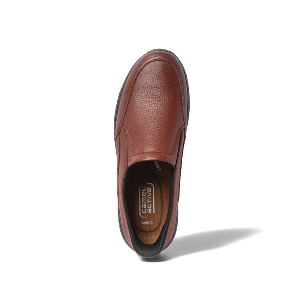camel active Men Dark Brown CYALES Leather Slip On Shoes 852556-KB2SV-32-D.BROWN - Image 6
