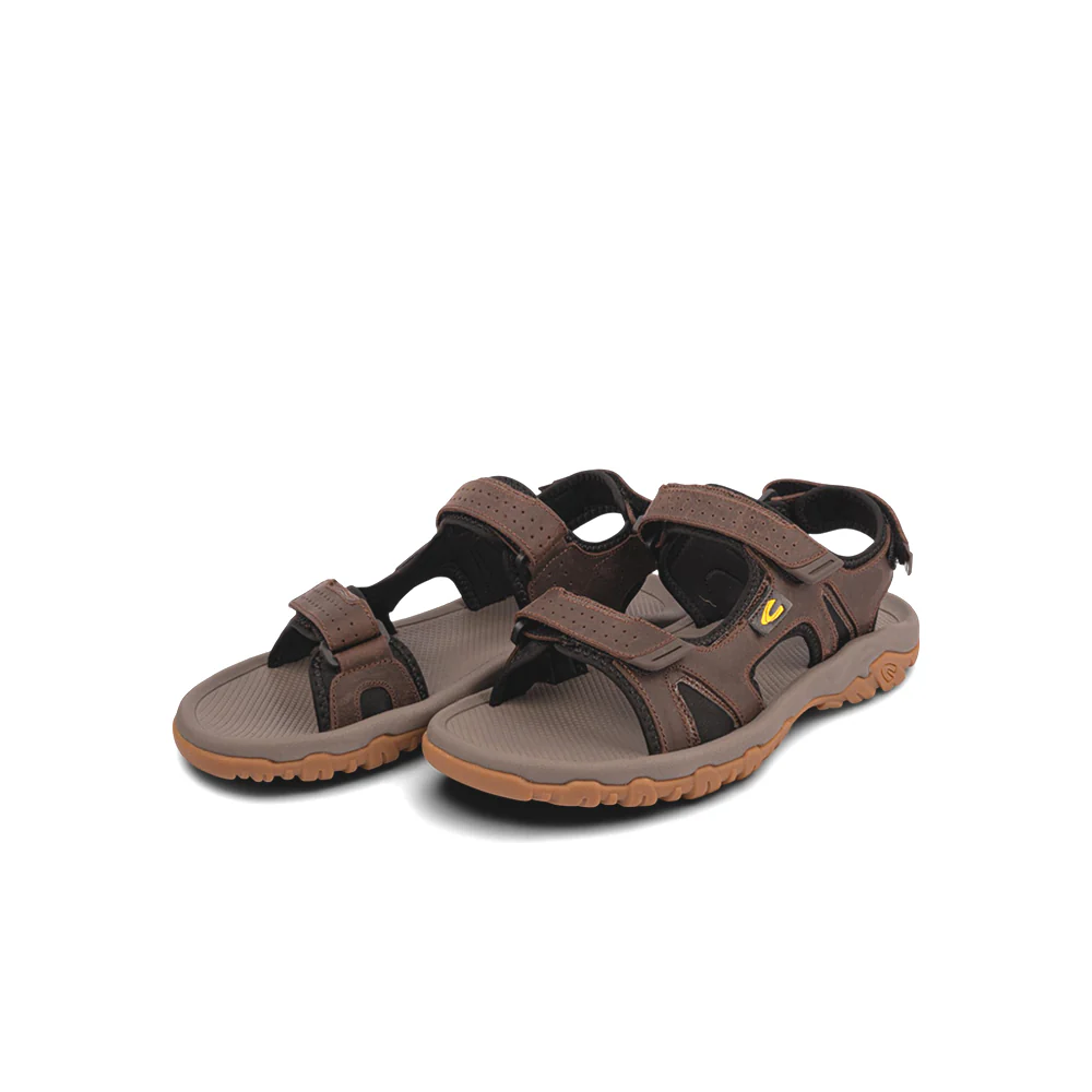 camel active Men Dark Coffee DRANZER Leather Sandals 892602-XC3SV-35-D.COFFEE - Image 4