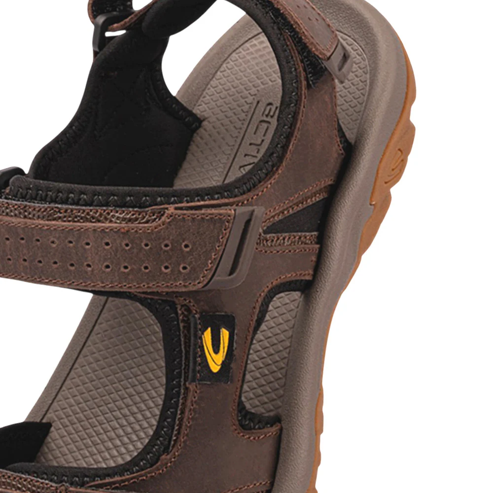 camel active Men Dark Coffee DRANZER Leather Sandals 892602-XC3SV-35-D.COFFEE - Image 6