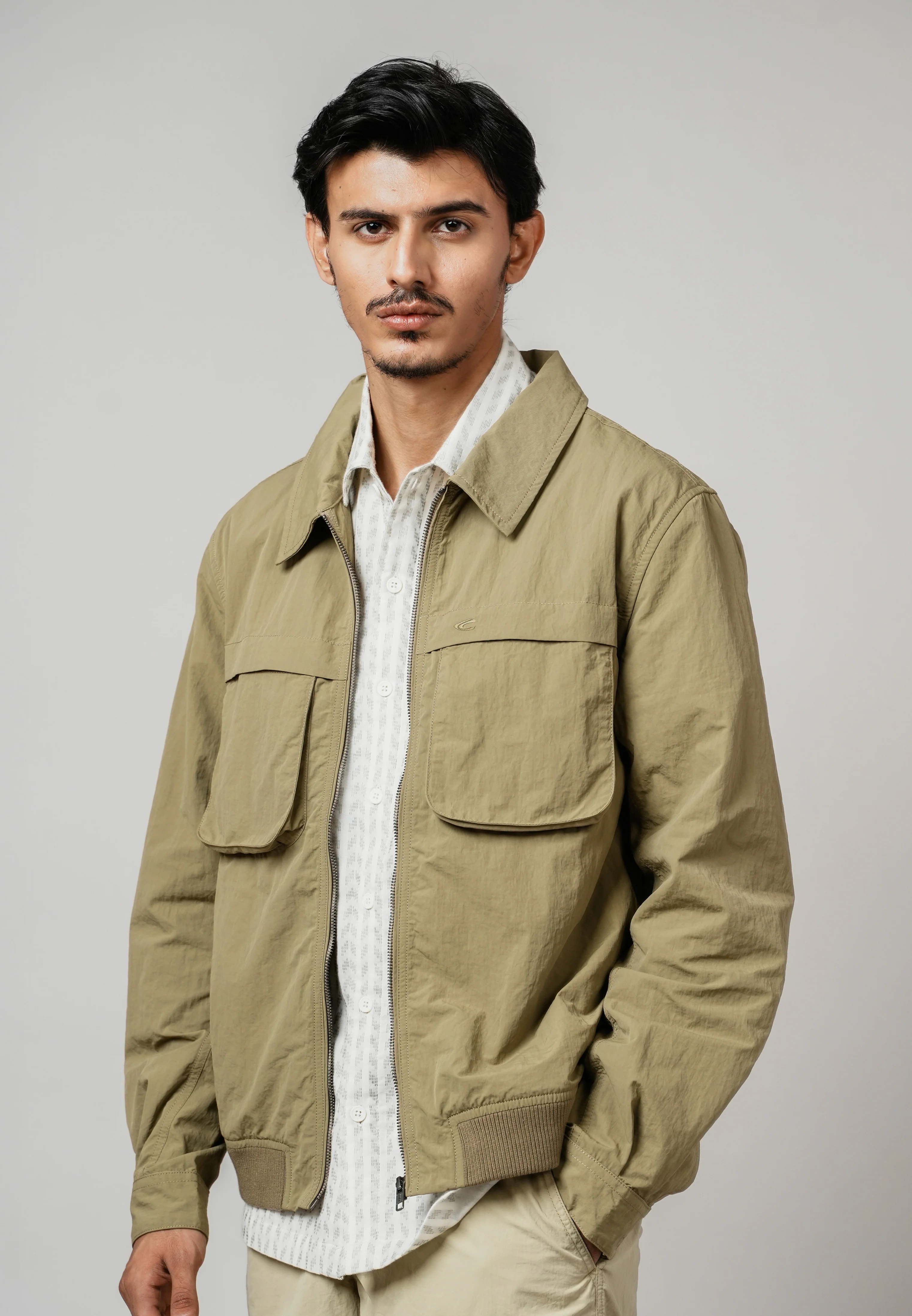 camel active Men Jacket- Regular Fit Performance Nylon Antique Bronze Jacket 600-Z25H0271 - Image 3