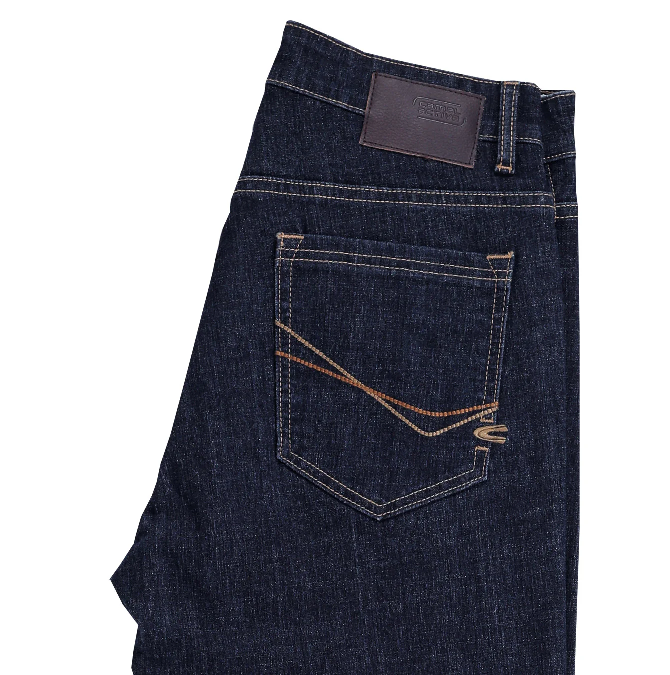 camel active Men Jeans 208 - Loose Fit Stretch Denim Dark Blue Washed Jeans 9-208SS25JNB520 - Image 5