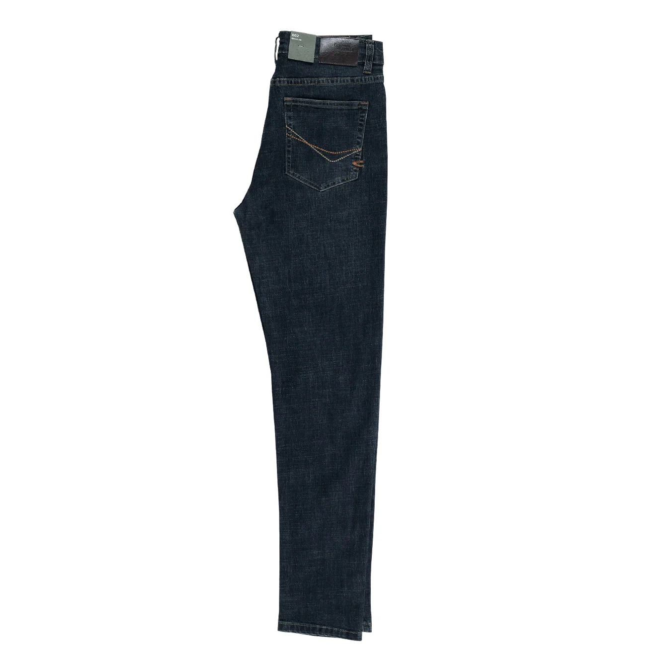 camel active Men Jeans 802 - Regular Fit Stretch Denim Navy Blue Washed Jeans 9-802AW24JNB519 - Image 3