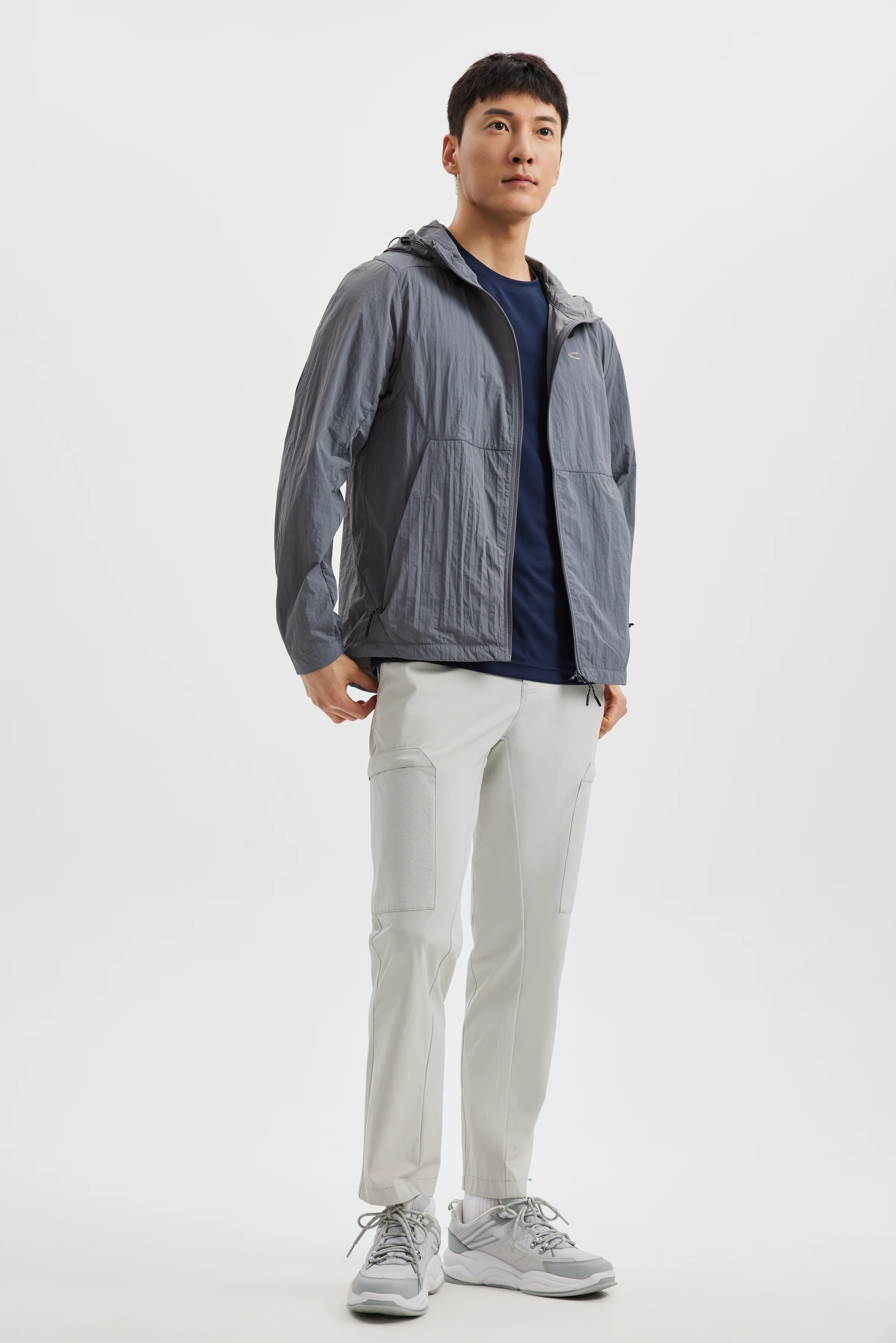 [Online Exclusive] camel active Men Lightweight Full Zip Jacket - Regular Fit Hood Nylon 600-AW24C0265A - Image 4