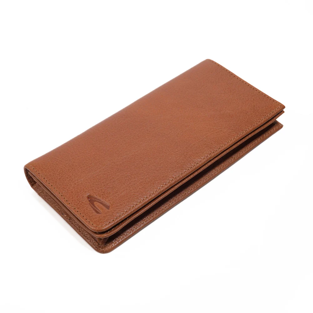 Genuine Leather Long Wallet 12 Card Compartments Brown (LW5607WM5#BRN) - Image 4