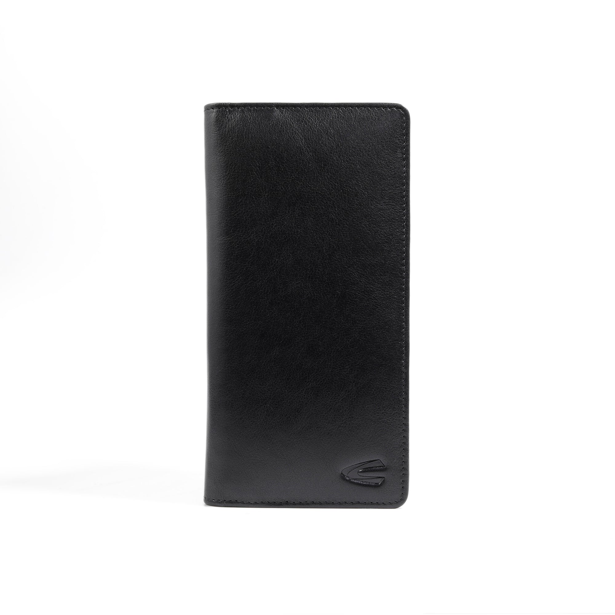 Genuine Leather Long Wallet 13 Card Compartments Waxy Finished Black LW4B35SM4#BLK
