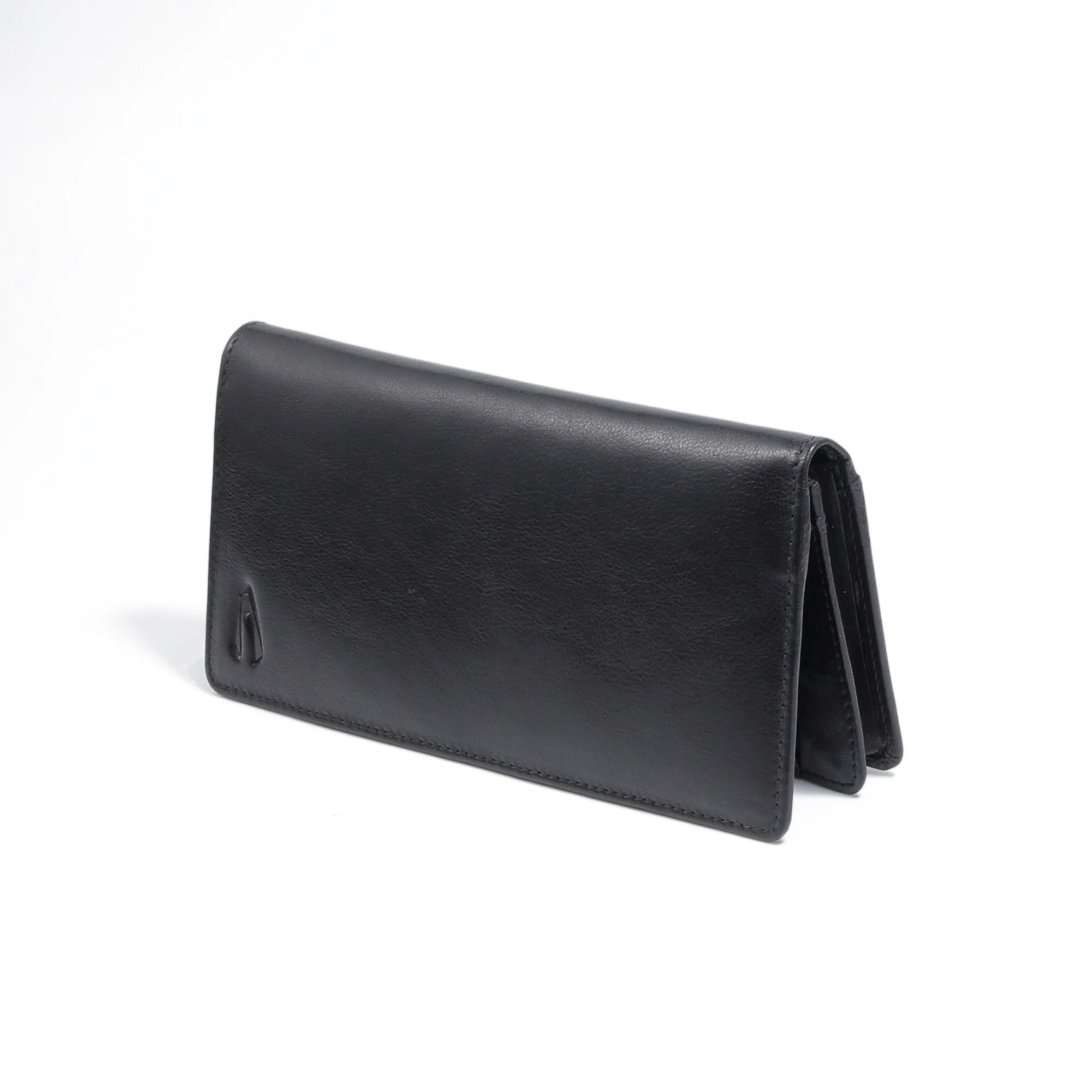 Genuine Leather Long Wallet 13 Card Compartments Waxy Finished Black LW4B35SM4#BLK - Image 4