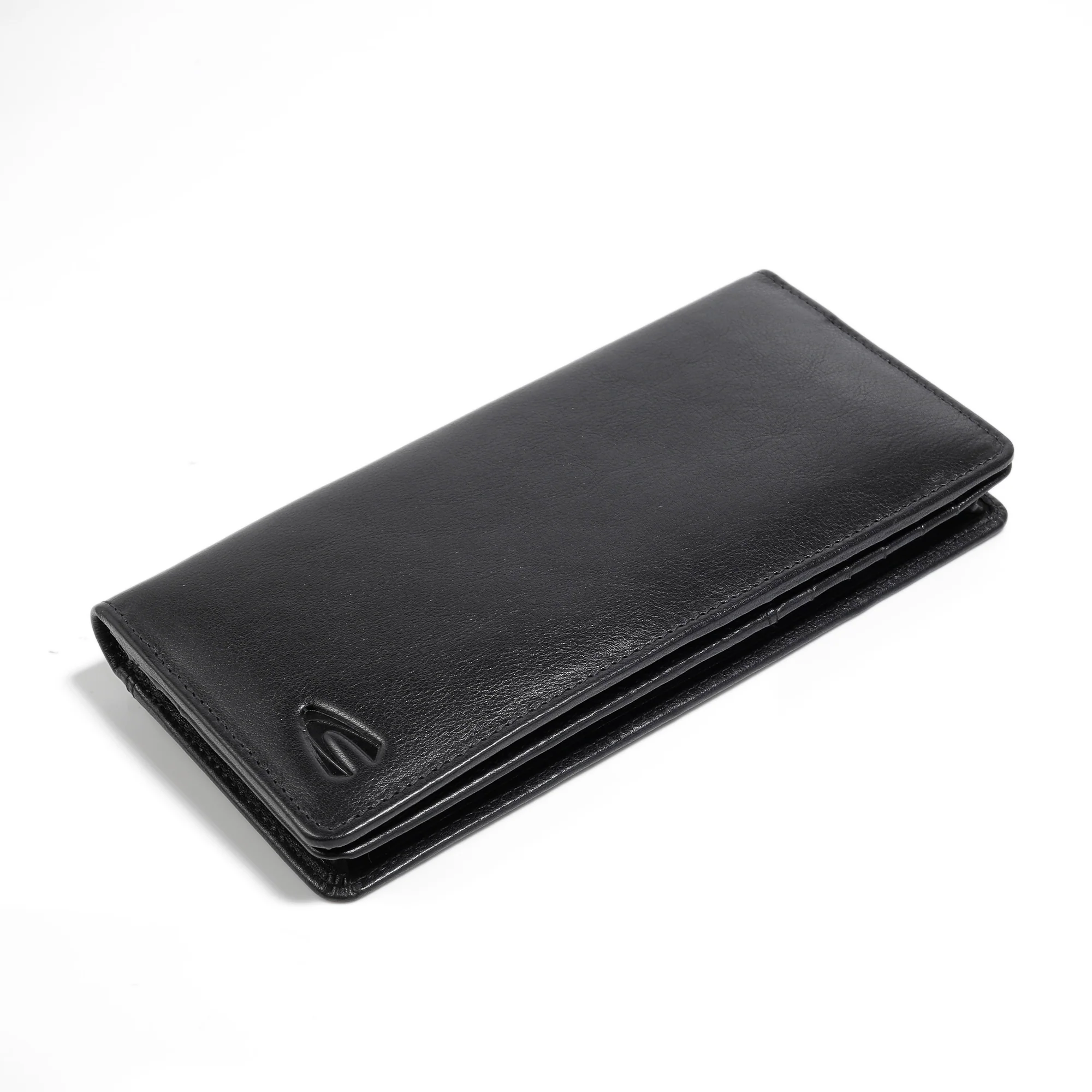 Genuine Leather Long Wallet 13 Card Compartments Waxy Finished Black LW4B35SM4#BLK - Image 6