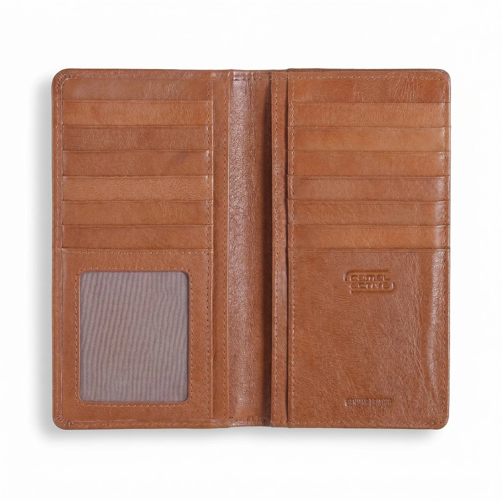 camel active Men Long Wallet Leather Semi-Aniline 13 Card Compartments Brown (LW5B15GB5#BRN) - Image 5