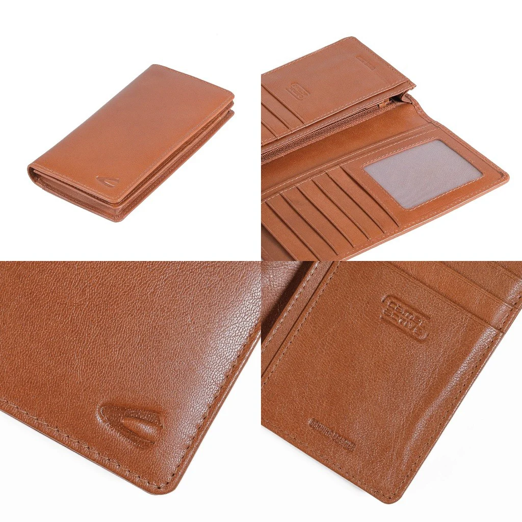 camel active Men Long Wallet Leather Semi-Aniline 13 Card Compartments Brown (LW5B15GB5#BRN) - Image 6