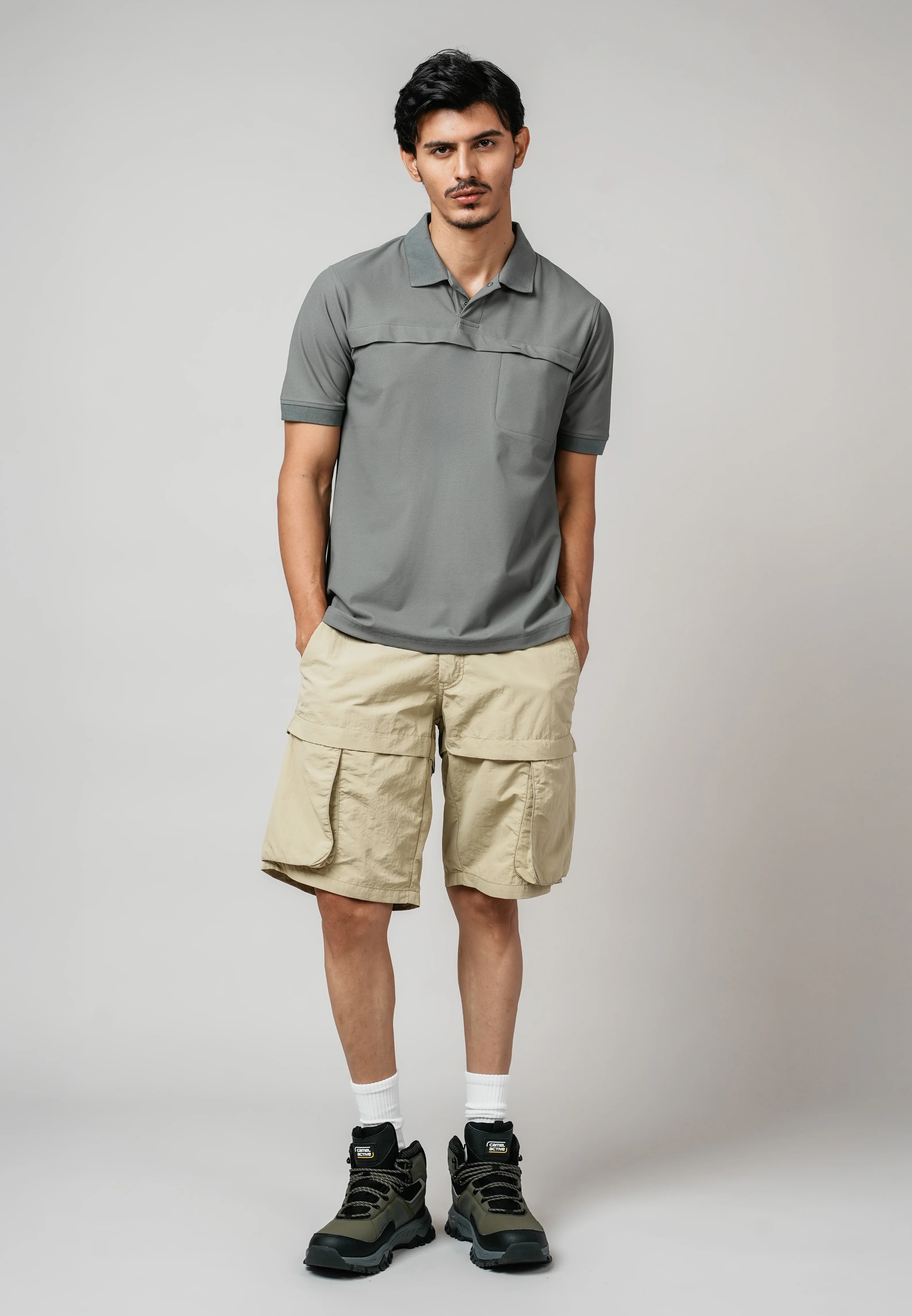 camel active Men Polo Shirt - Regular Fit Performance Poly-Spandex Vetiver Polo-T 280-Z25H1178 - Image 2